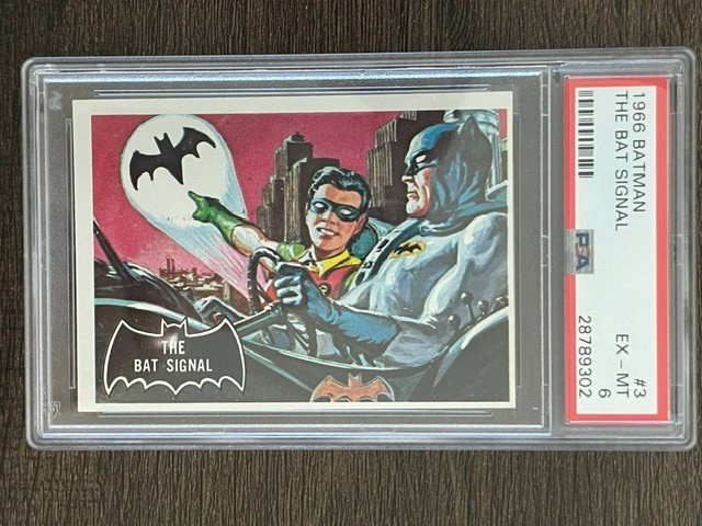 1966 TOPPS BATMAN #3 THE BAT SIGNAL PSA 6