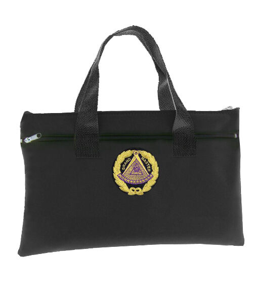 Black Grand Master Masonic Tote Bag for Freemasons Colorful Logo
