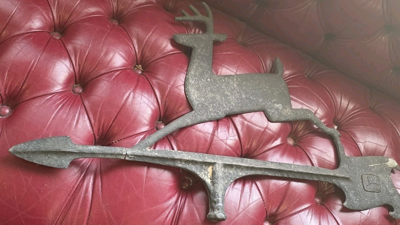 Vintage Antique John Deere Weather Vane☆Broken Arrow, Needs Repair, Old Original