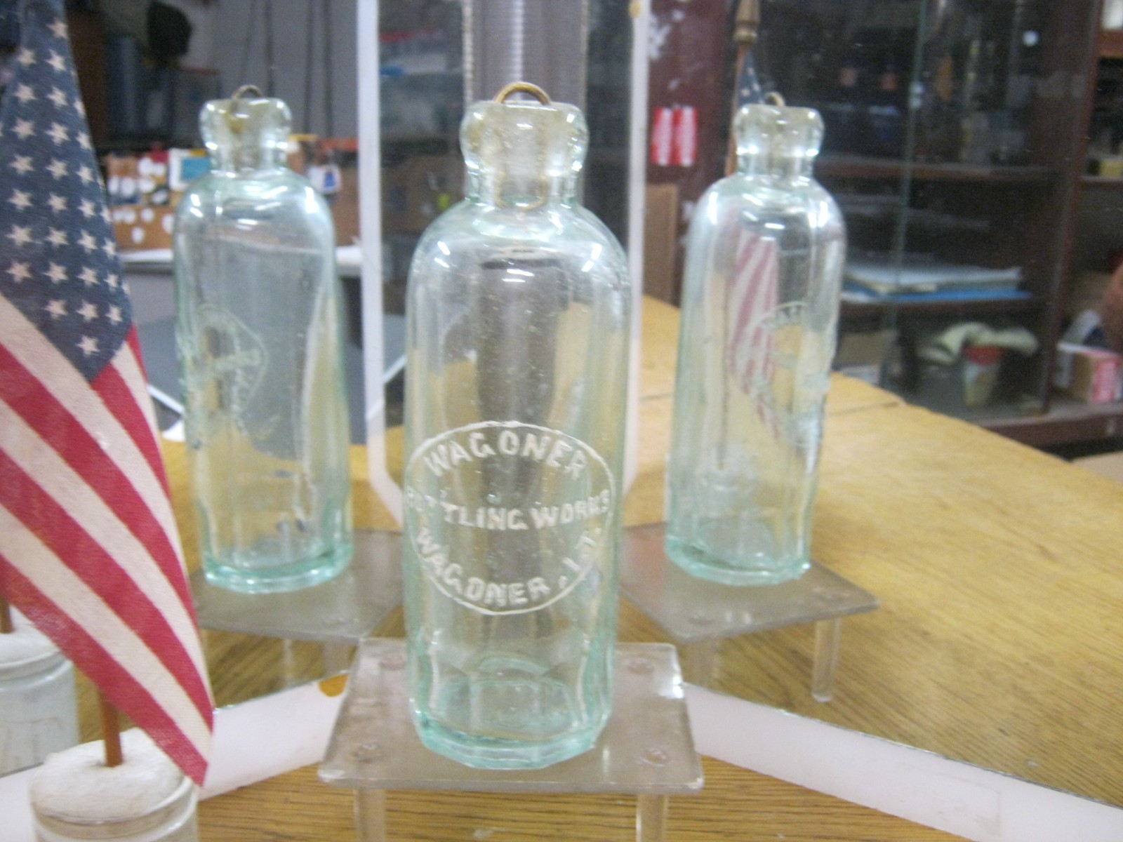 *SCARCE* 1890'S WAGONER BOTTLING WORKS~INDIAN TERRITORY HUTCH WITH STOPPER *SCARCE* 1890'S WAGONER BOTTLING WORKS~INDIAN TERRITORY HUTCH WITH STOPPER