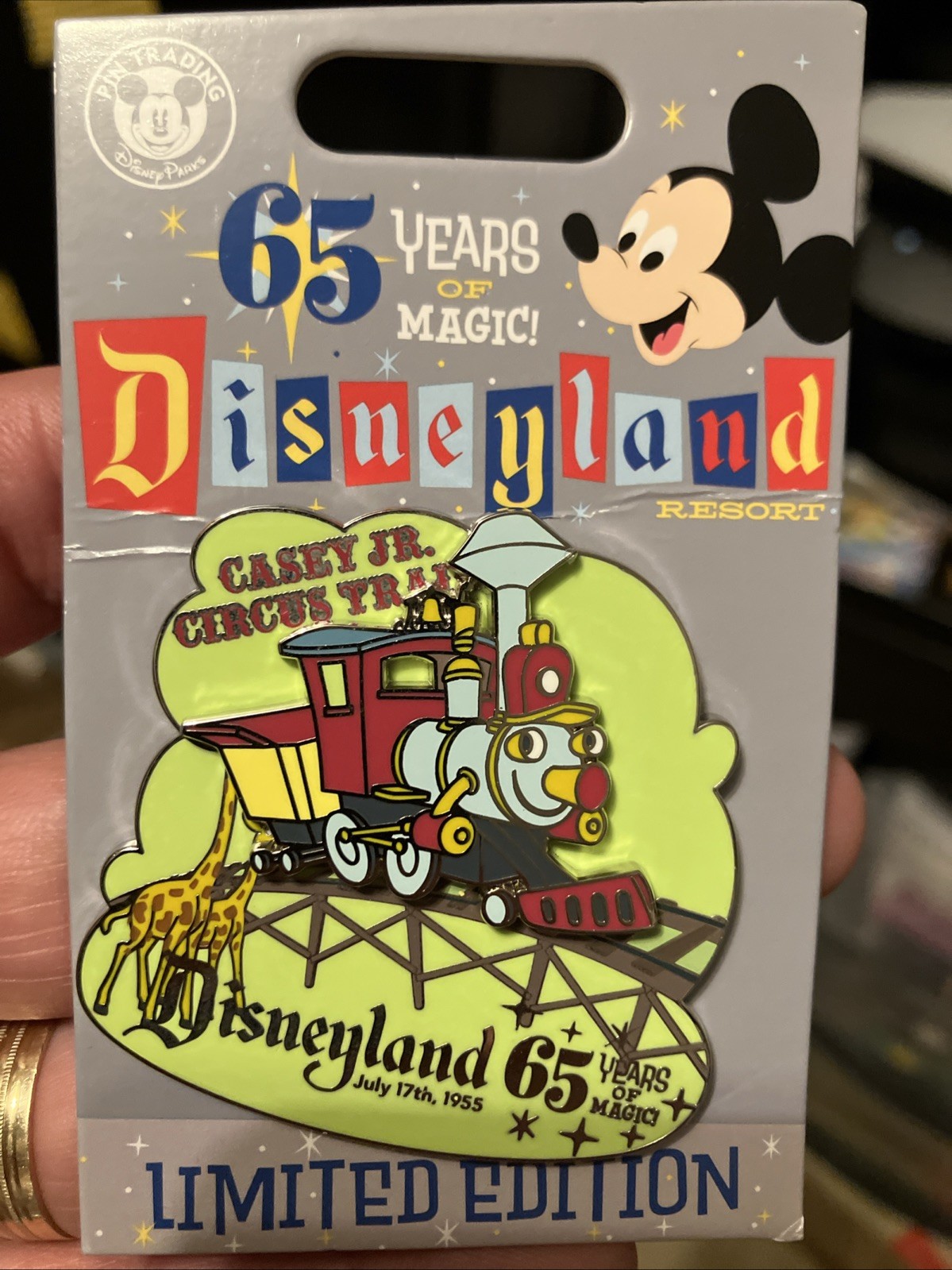 Disneyland 65 Years Of magic Casey Jr Pin
