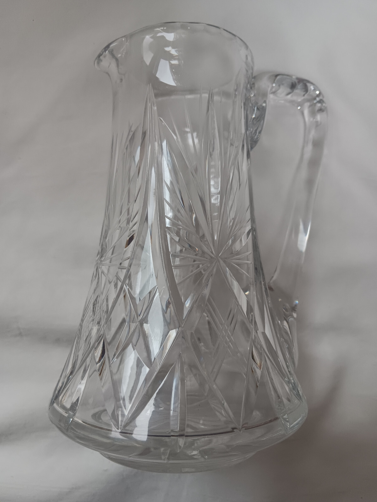 Vintage European cut glass pitcher from 1960s - two available
