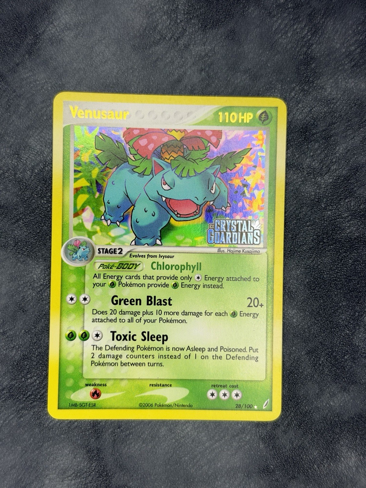 Venusaur 28/100 Holo EX Crystal Guardians English