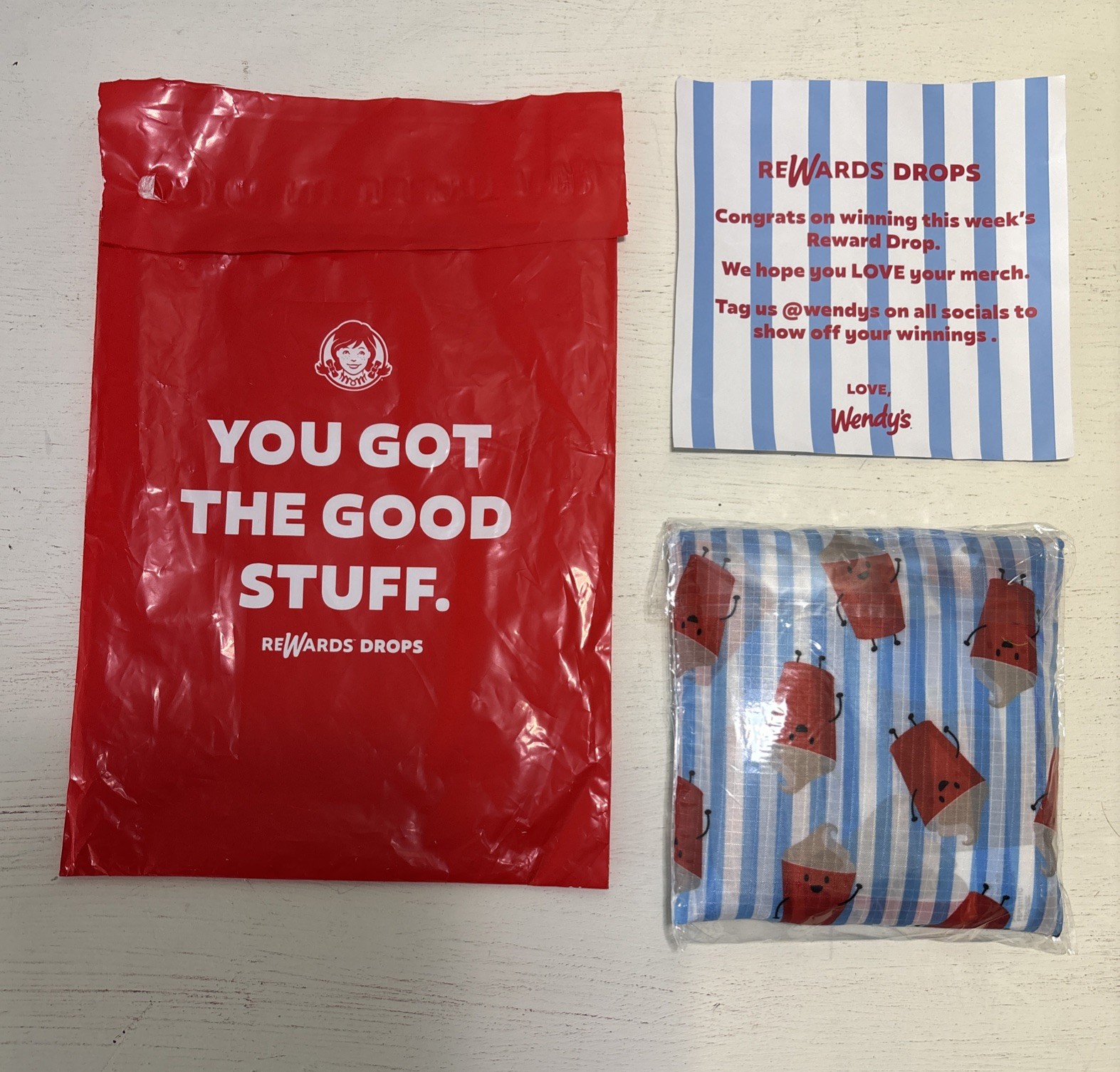 New Wendy’s Frosty Tote Bag Limited Drop Official Merch - Bag with Card