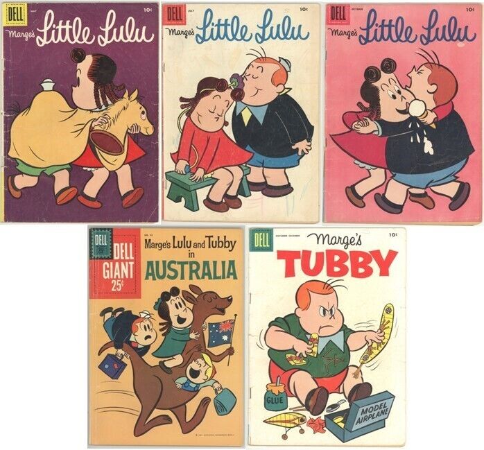 Little Lulu, Tubby Lot of 5 books lower grade (LL 95, 97, 100; DG 42, Tubby 19)