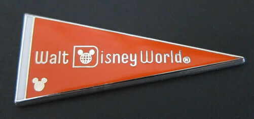 Disney Pins Orange Pennant Flag Walt Disney World Hidden Mickey Completer Pin