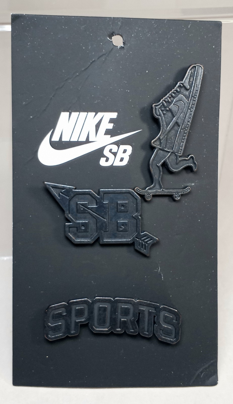 2017 Nike SB Heritage 86 Pin Set New On Card Black Out Skateboard Sneaker 