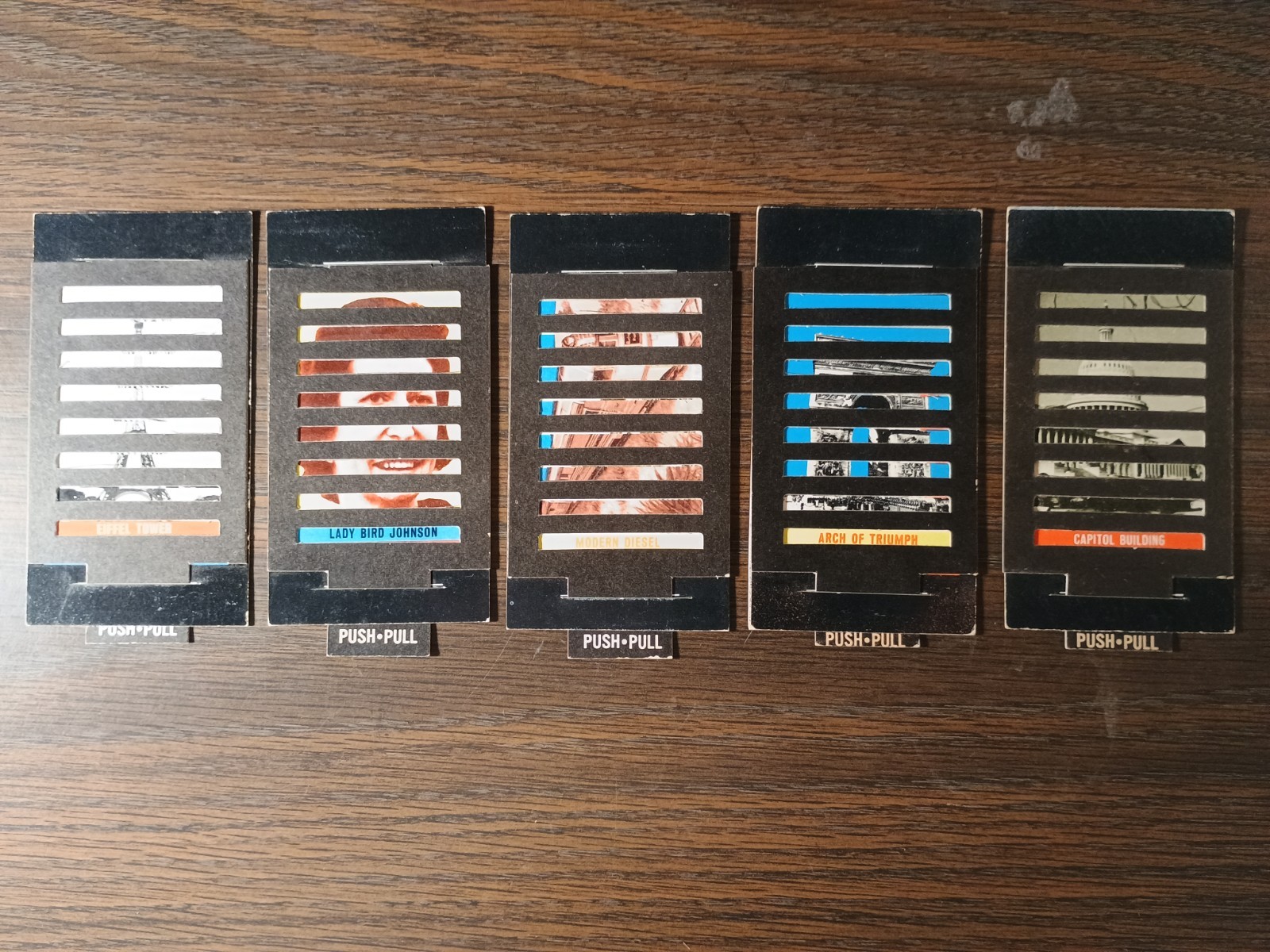 1965 Topps Push Pull Lot Five Different Nice
