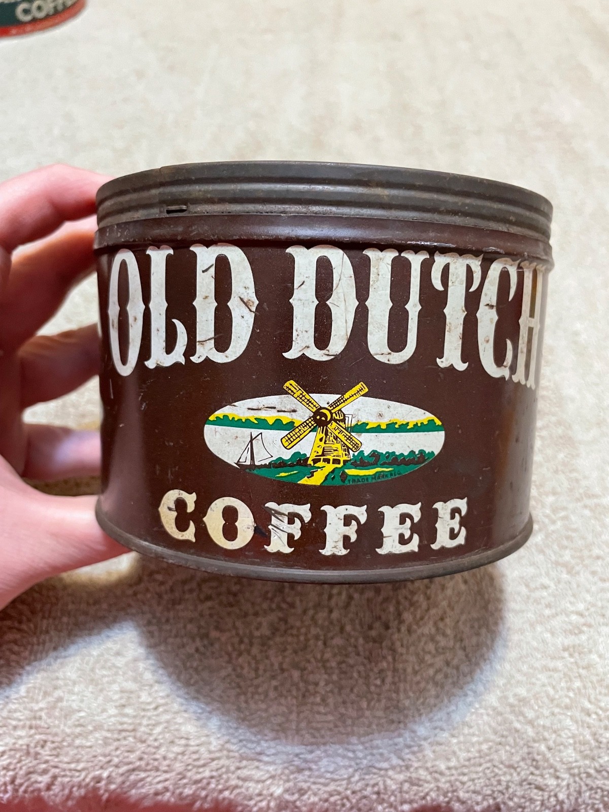 VTG Old Dutch Coffee Can No Lid One Pound New York, NY As Seen VTG Old Dutch Coffee Can No Lid One Pound New York, NY As Seen