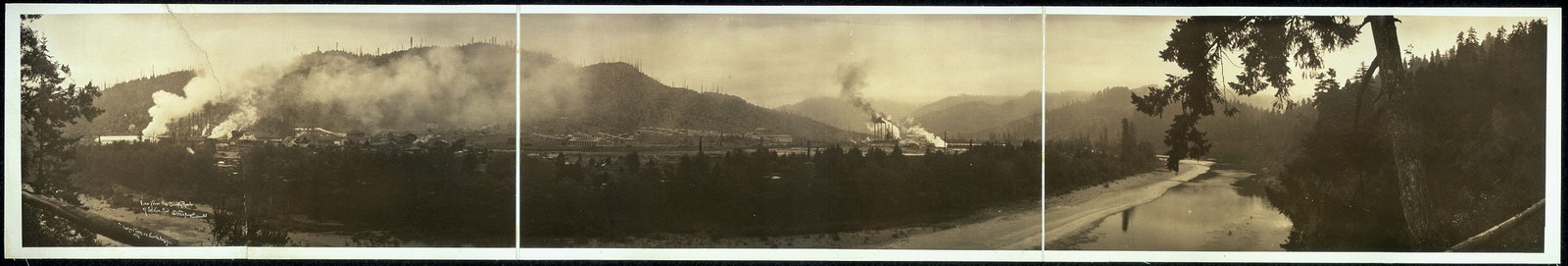 Scotia California 1912 Panoramic County Road View Industrial Facilities