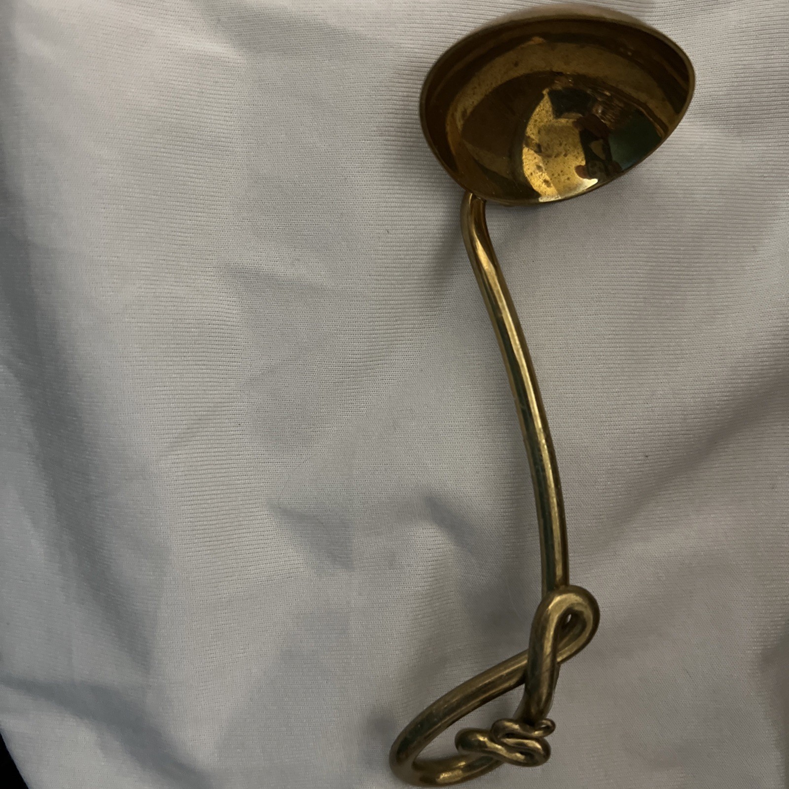 Vintage Joe Spoon Brass Signed 1991 Hand Wrought Small Ladle 