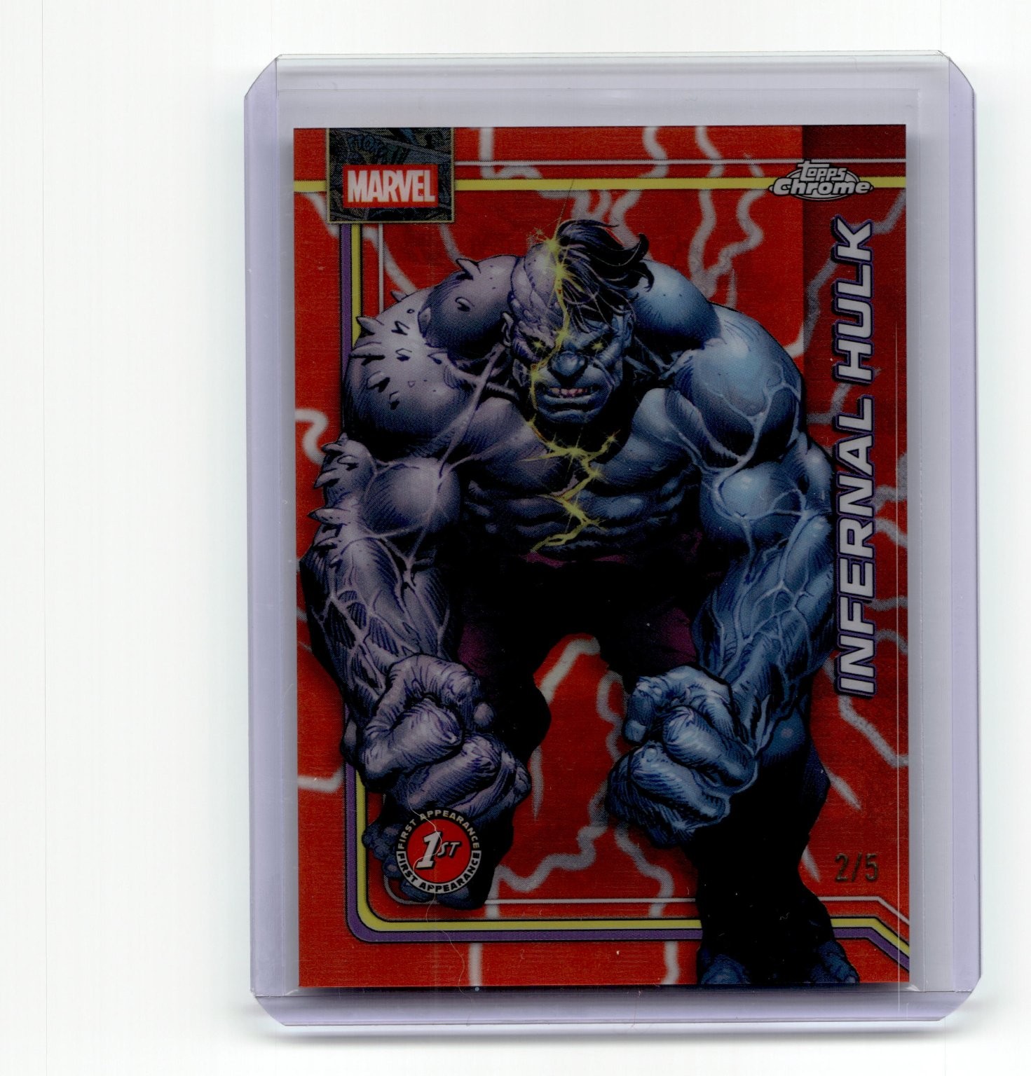 MARVEL Infernal Hulk 2020 Topps Chrome 054 1st Appearance Red #/5 MARVEL Infernal Hulk 2020 Topps Chrome 054 1st Appearance Red #/5