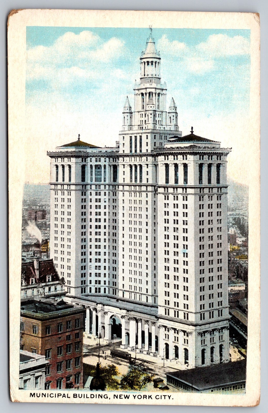 Municipal Building New York City vintage postcard c. 1915-1930