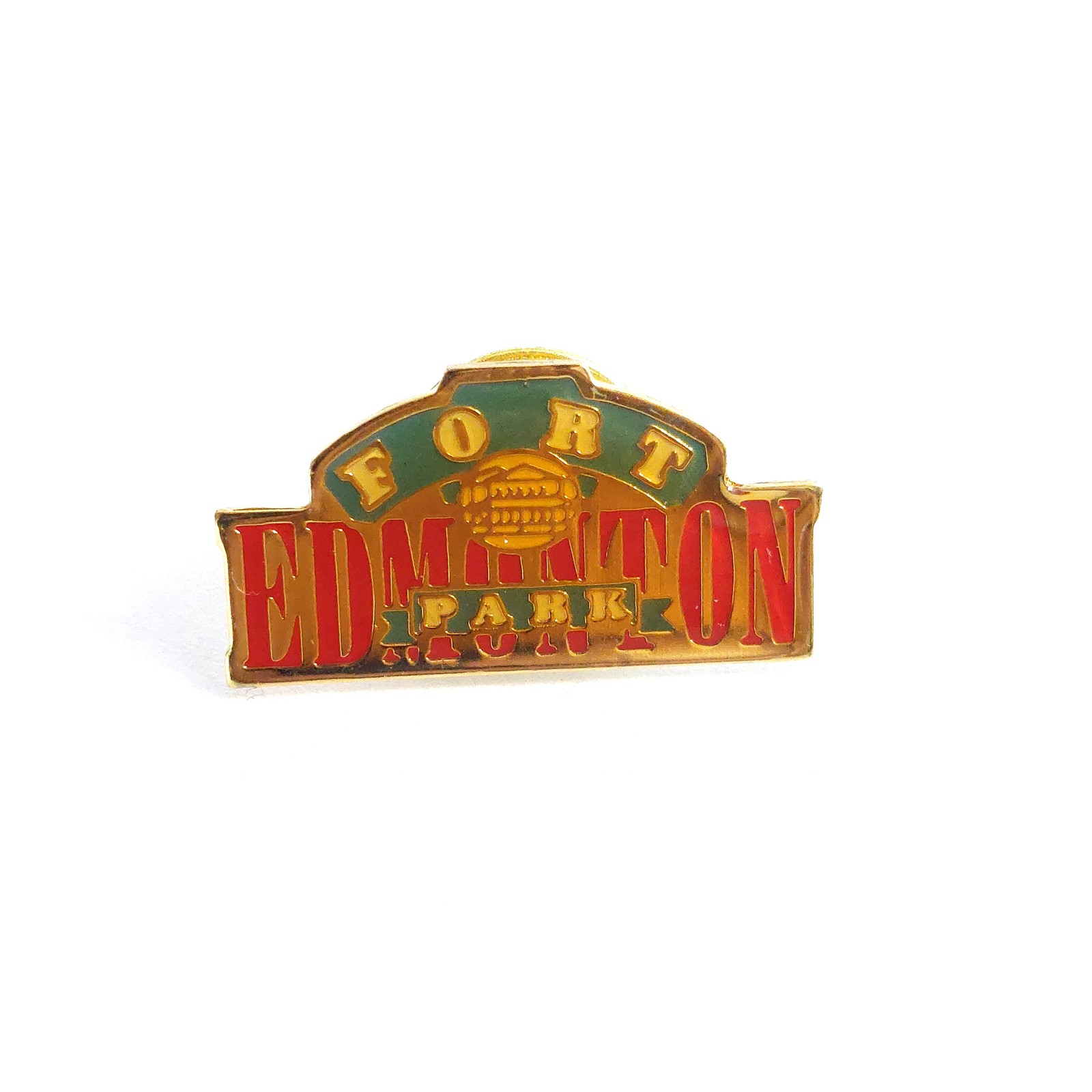 Vintage Fort Edmonton Park Pin Alberta Canada Souvenir Enamel Heritage Lapel