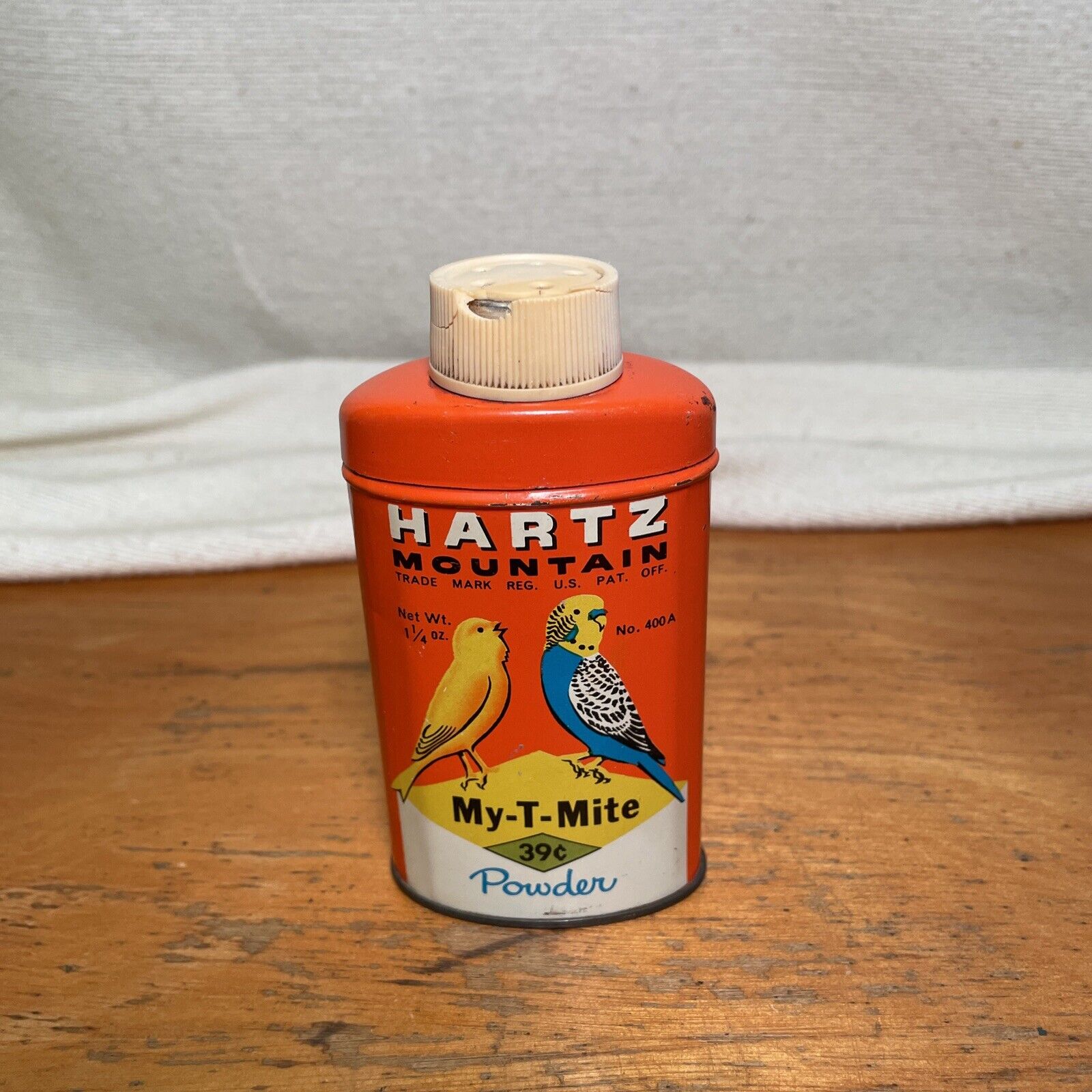 Vintage Hartz Mountain Pet Bird Product Tin Empty