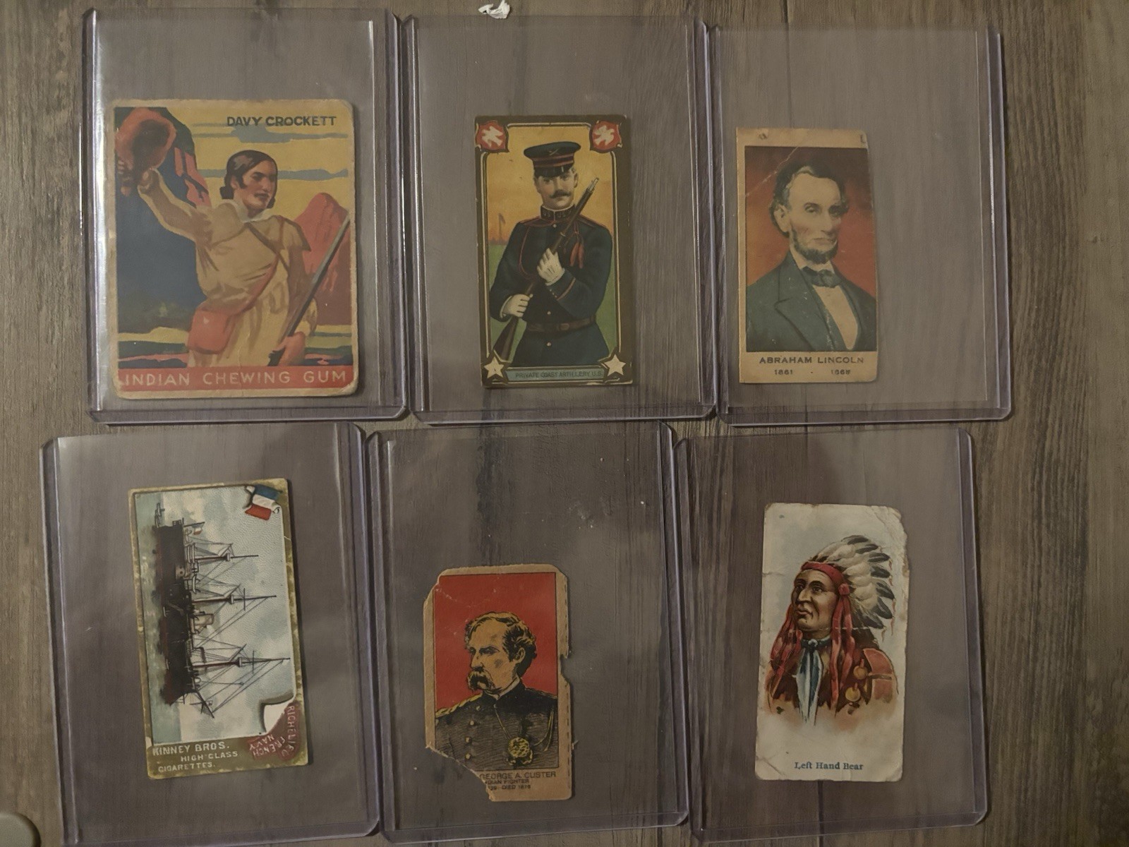 Early 1900’s Non-Sports 6 Card Lot- Abraham Lincoln Strip Card Davy Crocket Early 1900’s Non-Sports 6 Card Lot- Abraham Lincoln Strip Card Davy Crocket