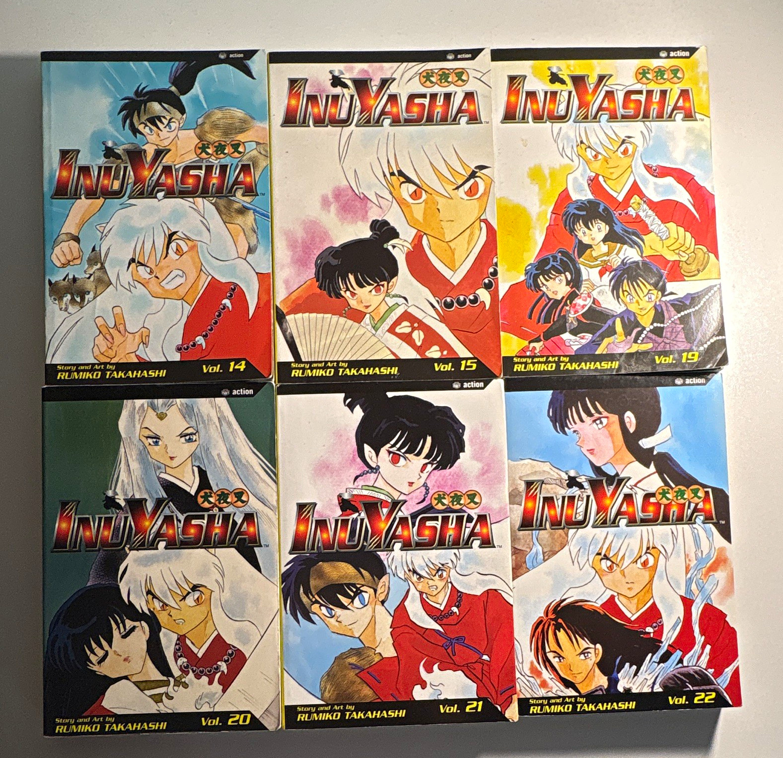 VIZ Media Inuyasha Manga Set Vol 14 15 19 20 21 22 by Rumiko Takahashi
