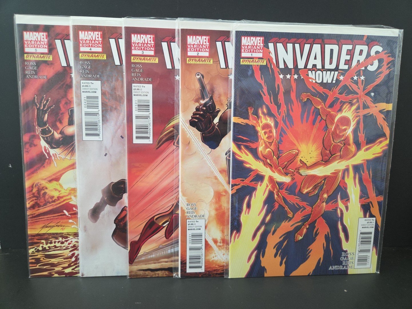 Invaders Now #1-5 Variant Complete Series Set Marvel Dynamite