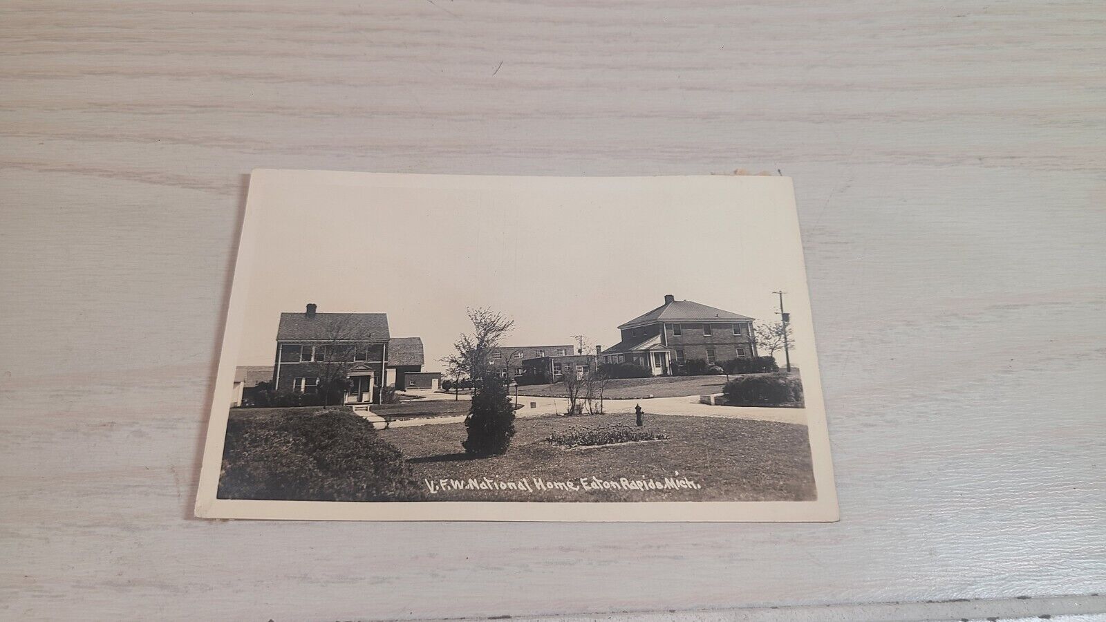 Vintage Real Photograph Postcard RPPC V.F.W. National Home Eaton Rapids Michigan