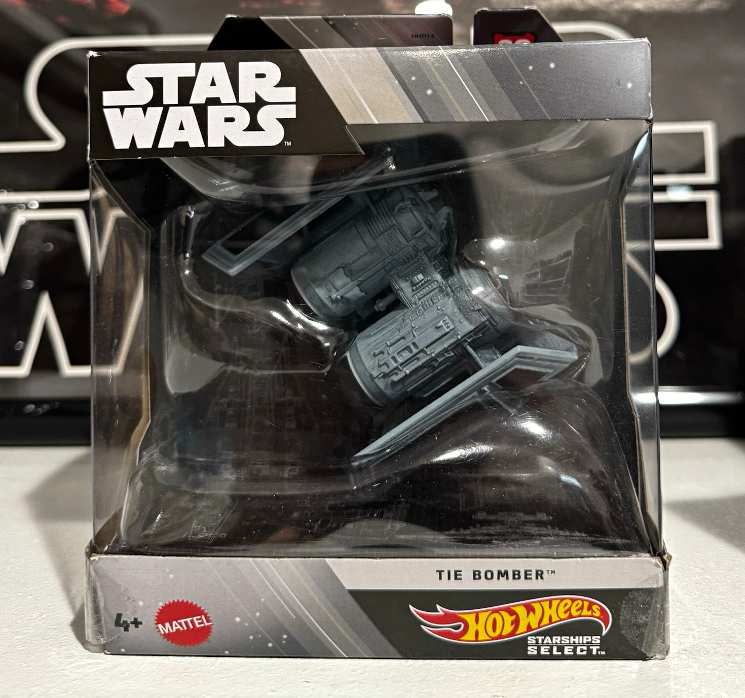 Hot Wheels Star Wars Starships Select TIE Bomber Die-Cast w/ Display Stand