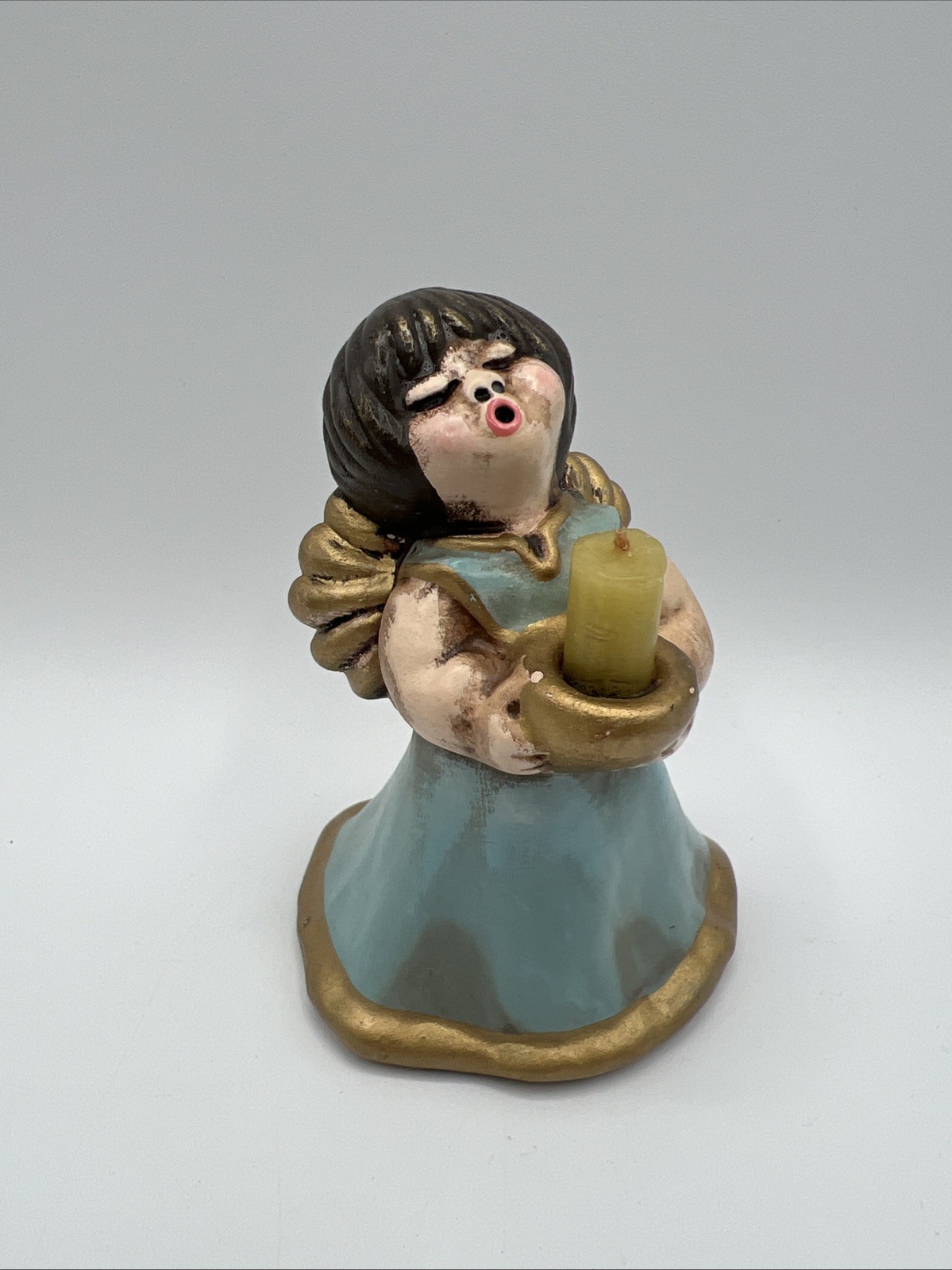 Vintage Bozner Engel Thun Singing Angel Candle Holder Italy Holiday Christmas