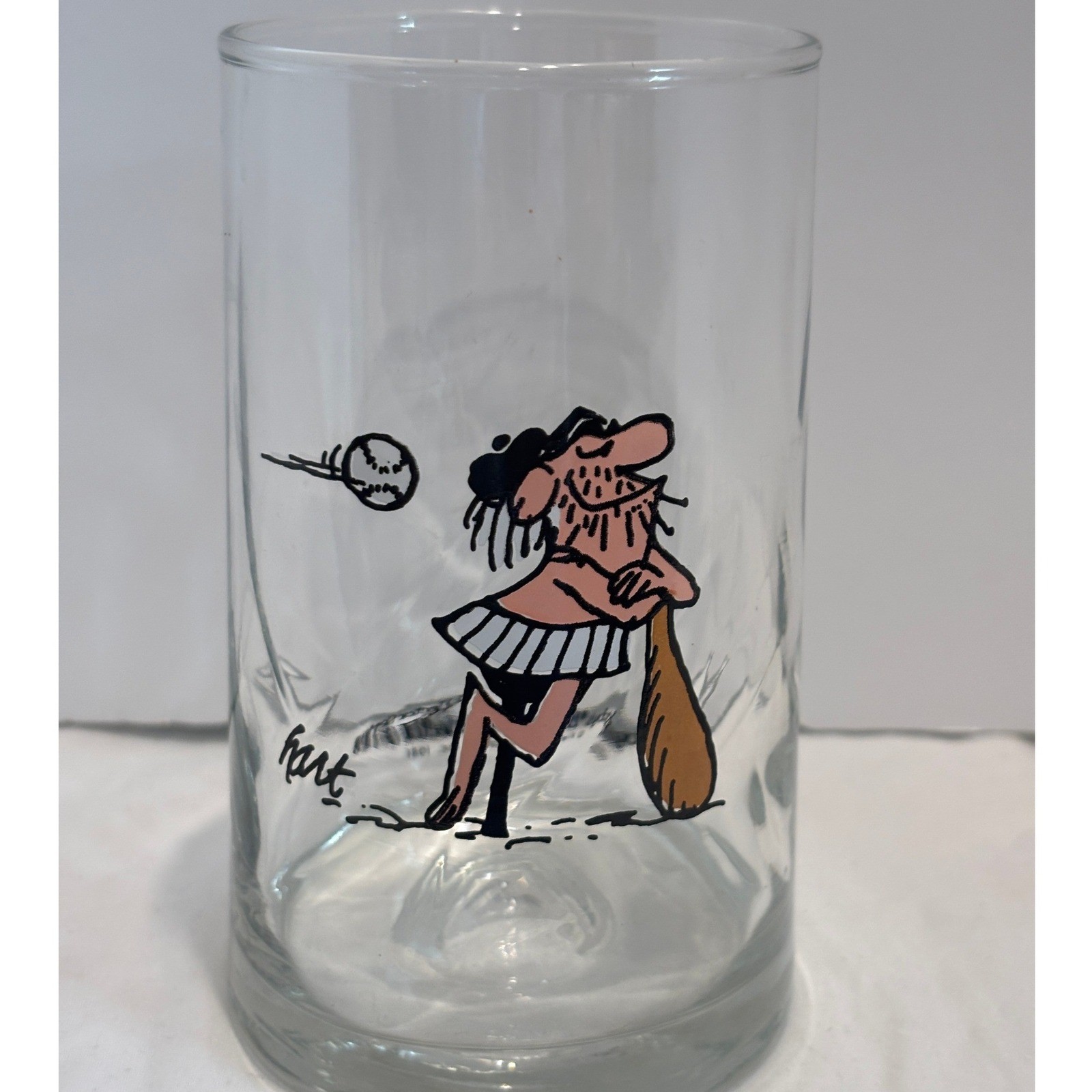 Vintage 1981 Arbys BC Ice Age Collector Series Glass Grog Baseball Johnny Hart Vintage 1981 Arbys BC Ice Age Collector Series Glass Grog Baseball Johnny Hart
