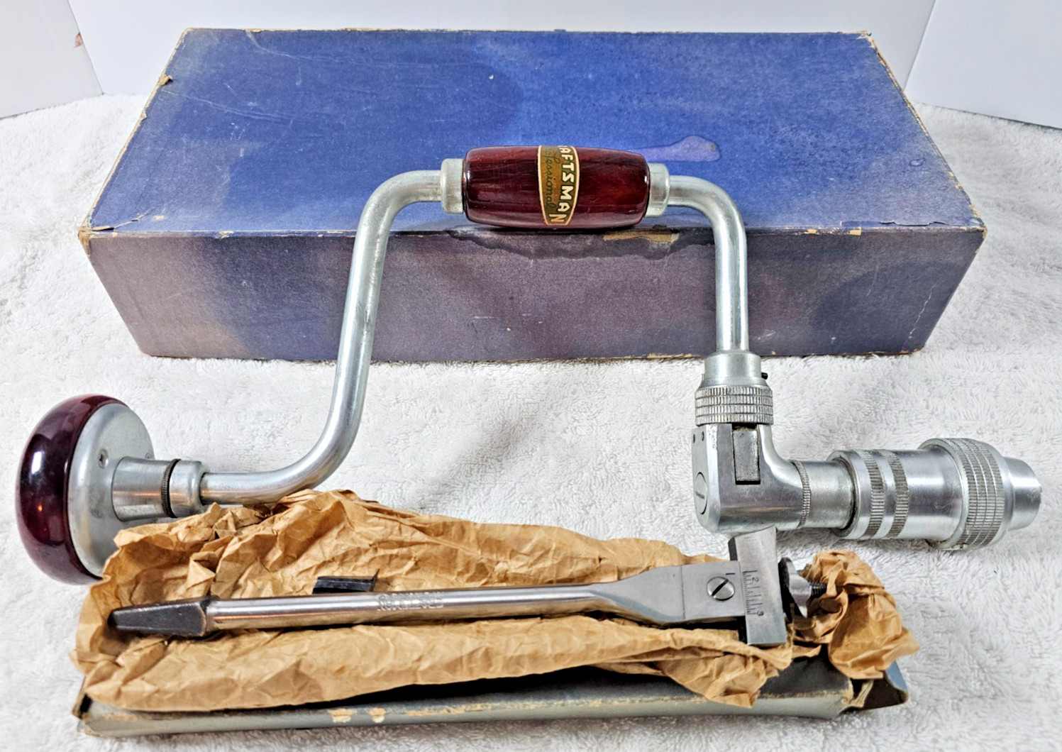 VTG Craftsman R4252 Ratchet Bit Brace Drill in Box NOS 4193 Expansive Bit USA VTG Craftsman R4252 Ratchet Bit Brace Drill in Box NOS 4193 Expansive Bit USA