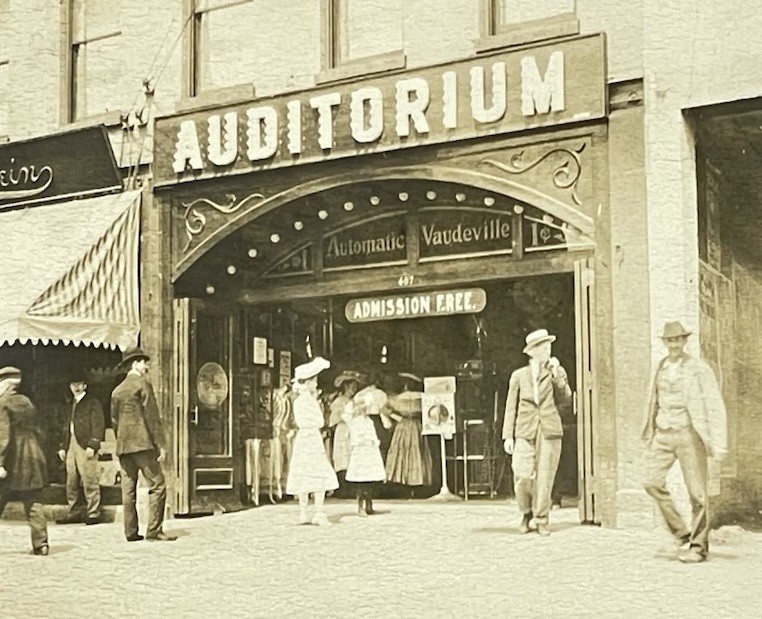 RARE NYC RPPC Postcard 1904 Automatic Vaudeville 14th St Cyko Marcus Loew Zukor 
