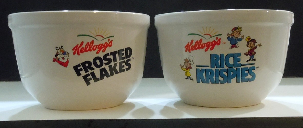 Set of 4 1999 Kellogg’s Ceramic Cereal Bowls - All in great shape no Chips