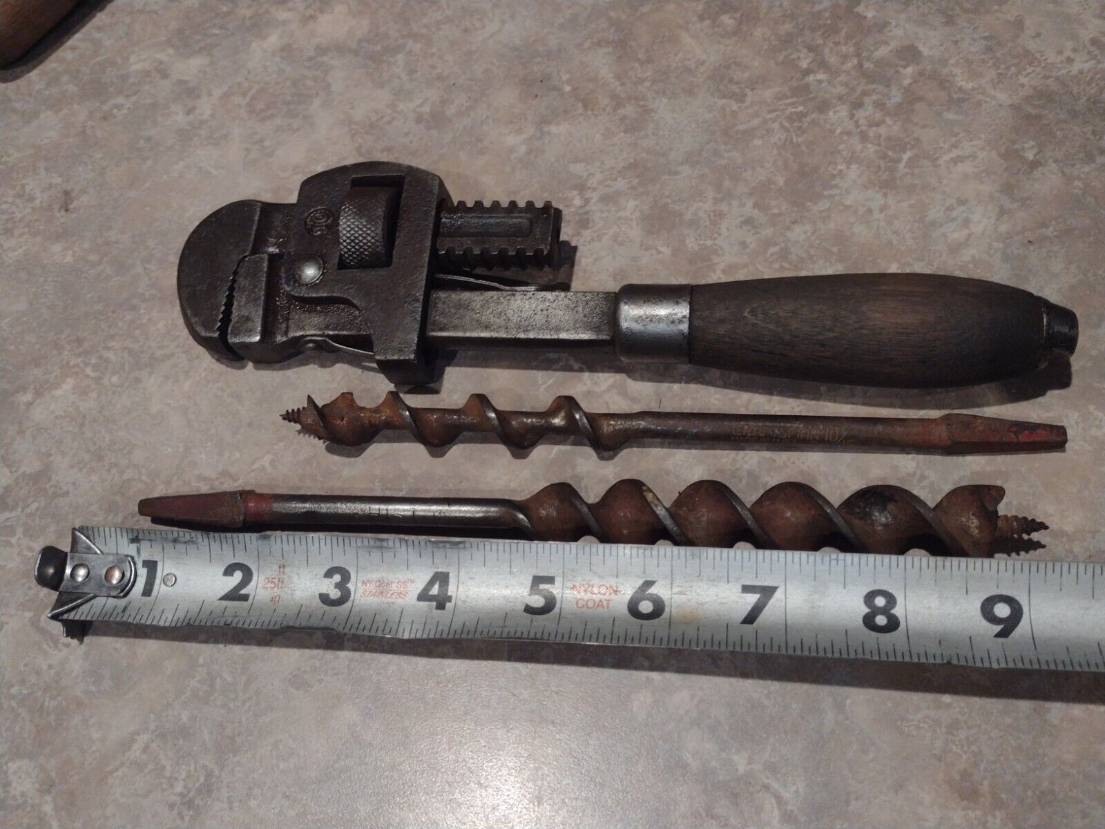 # 10  Pipe Wrench & barn wood drill bits craftsman Wood Handle offers welcome 