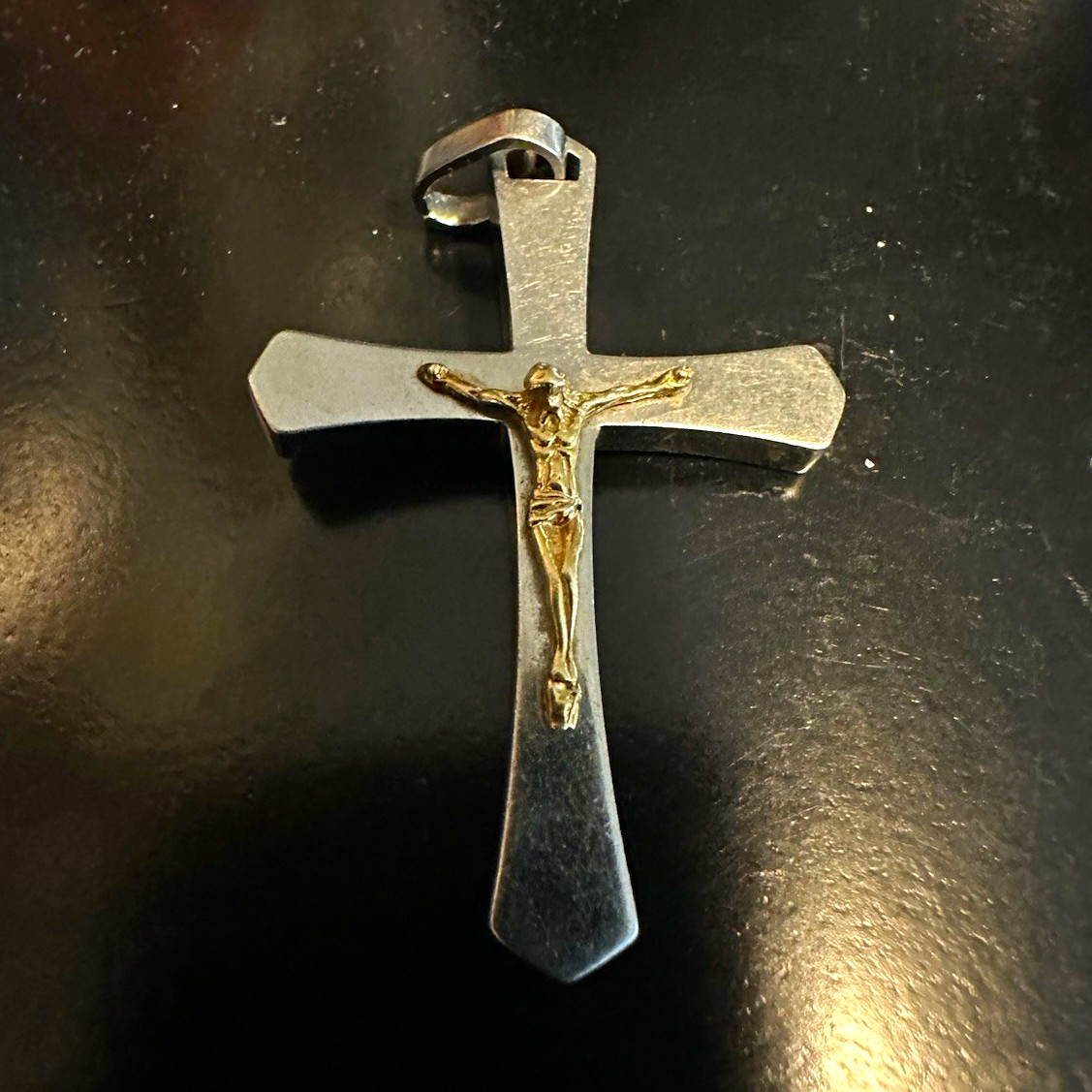 14k Stainless Crucifix Cross Pendant Necklace Jewelry - Christianity Faith