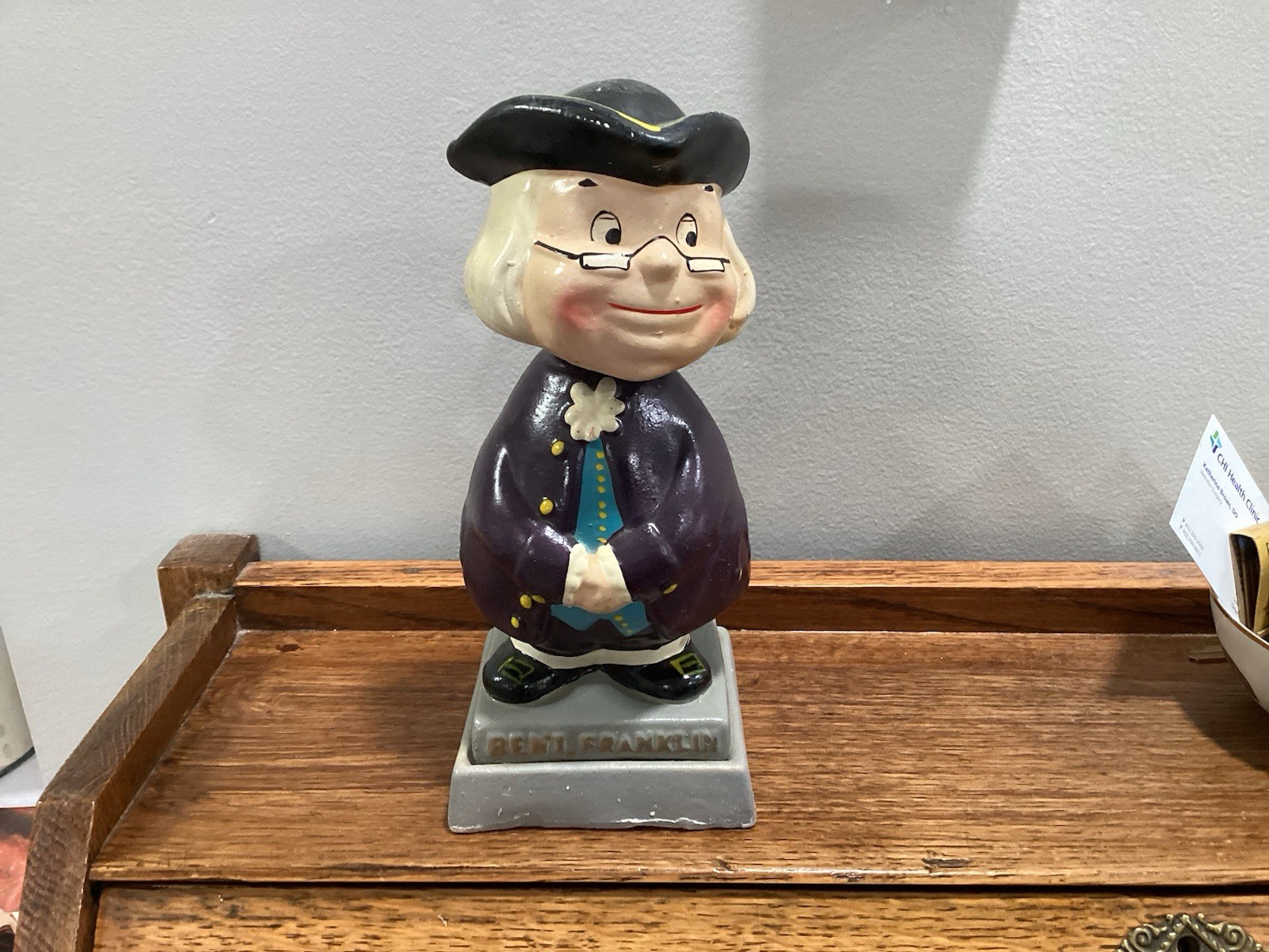Vintage Bank. Ben Franklin Bobblehead