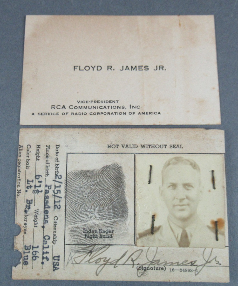 WW II United States Coast Guard Photo/fingerprint ID Card 1942 New York WW II United States Coast Guard Photo/fingerprint ID Card 1942 New York