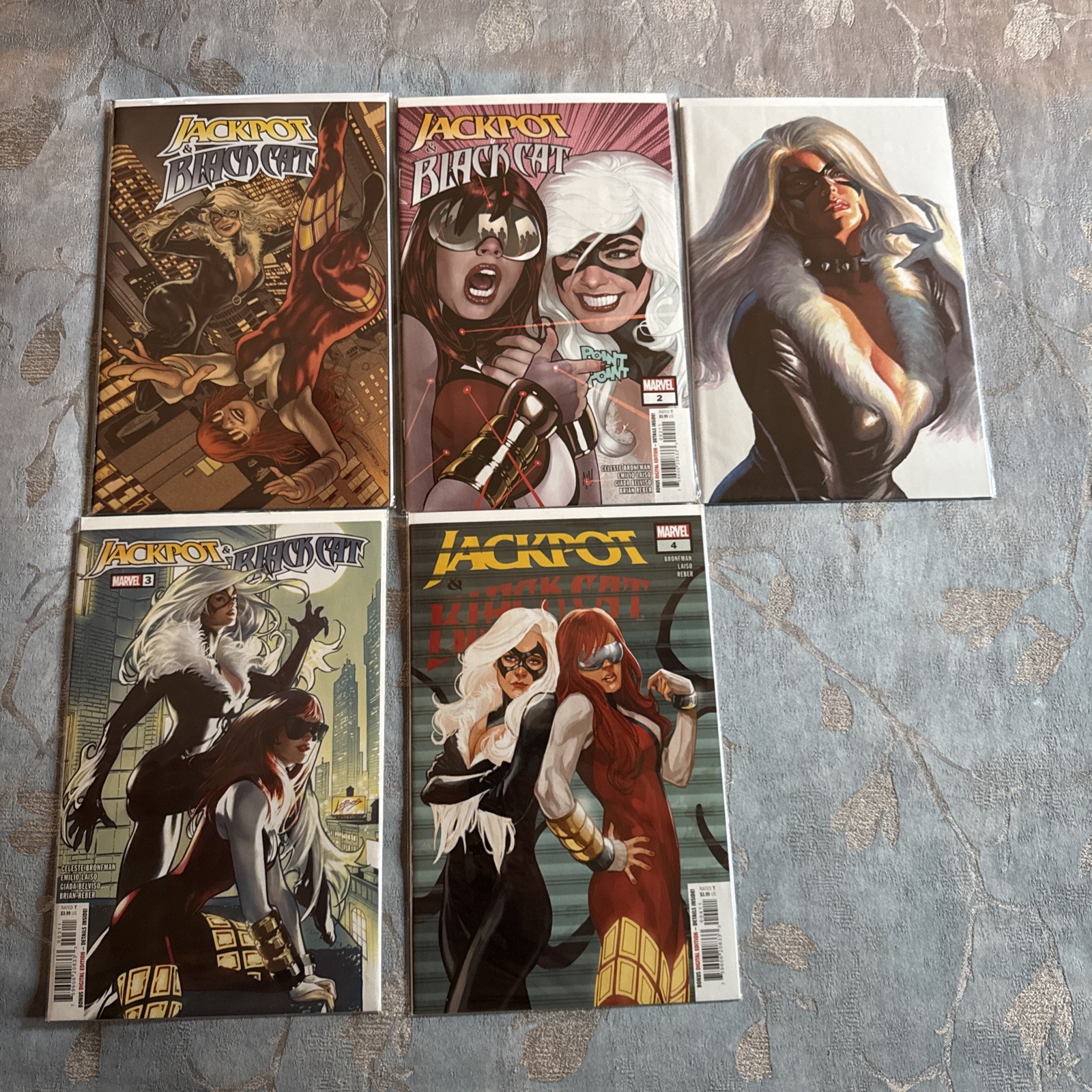 Jackpot and Black Cat Issues #1-4 Comic Lot Celeste Bronfman