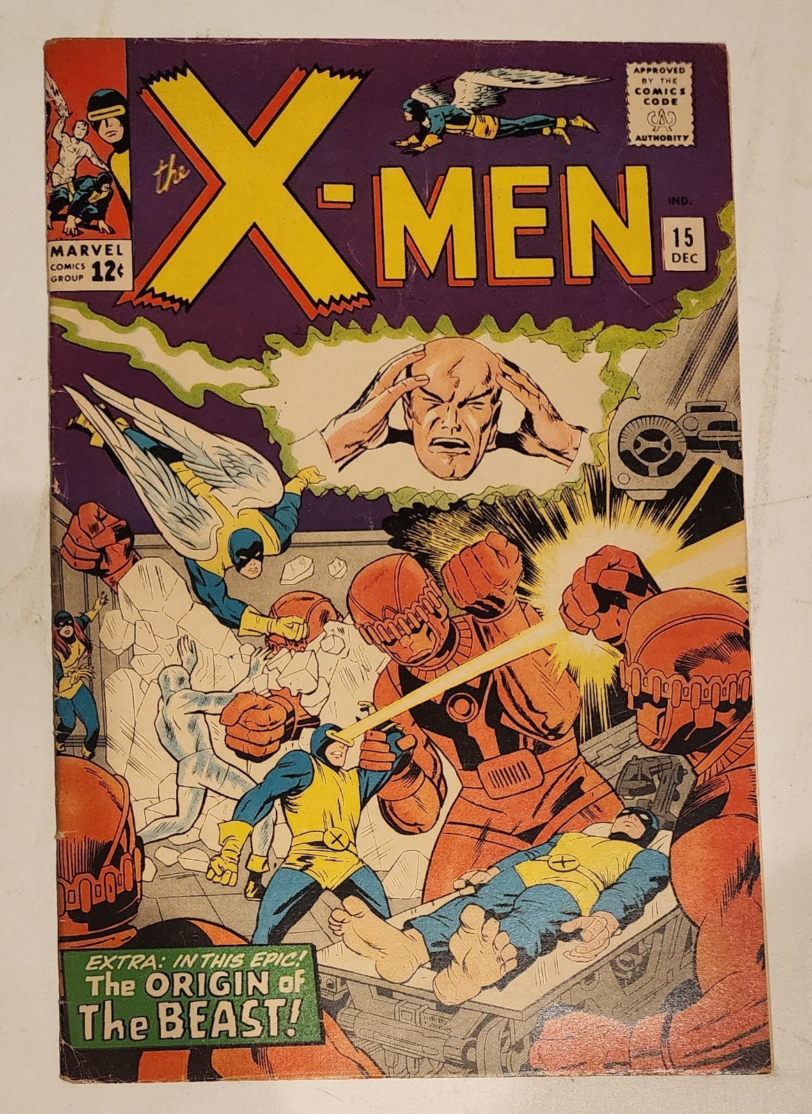 X-MEN #15 JACK KIRBY STAN LEE FIRST APP MASTERMOLD NICE COPY 5.0-6.0 1965
