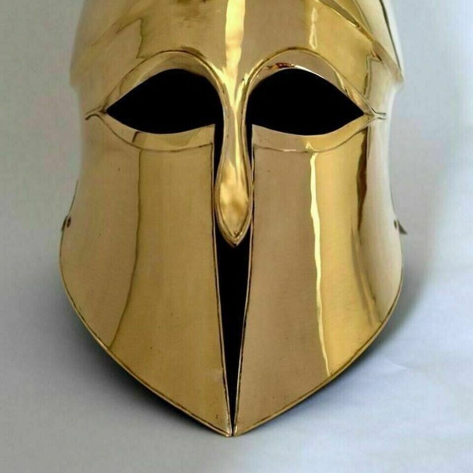 Medieval Greek Helmet Corinthian Helmet Knight Brass plating Helmet TR10