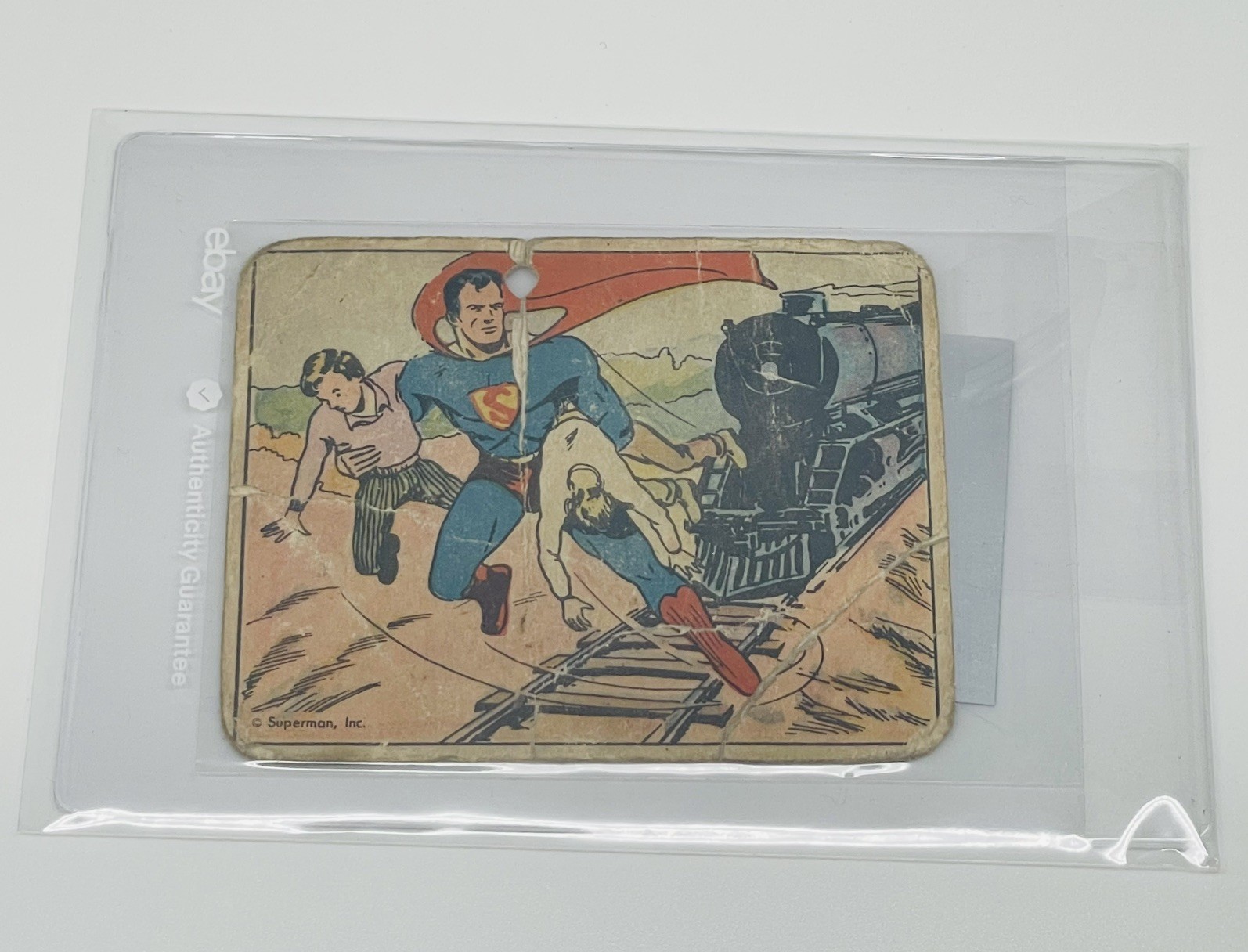1940 Superman Gum Card #3 From the Jaws of Death - Superman’s 3rd Appearance