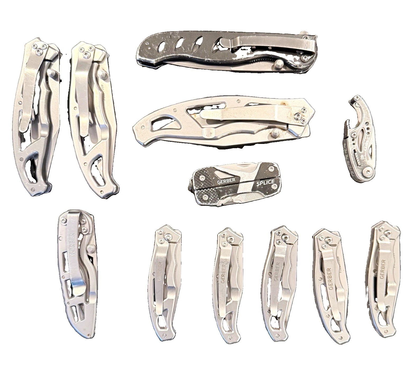 GERBER Pocket Knife Lot (12) Multi Tool Paraframe Splice Curve EDC Wholesale