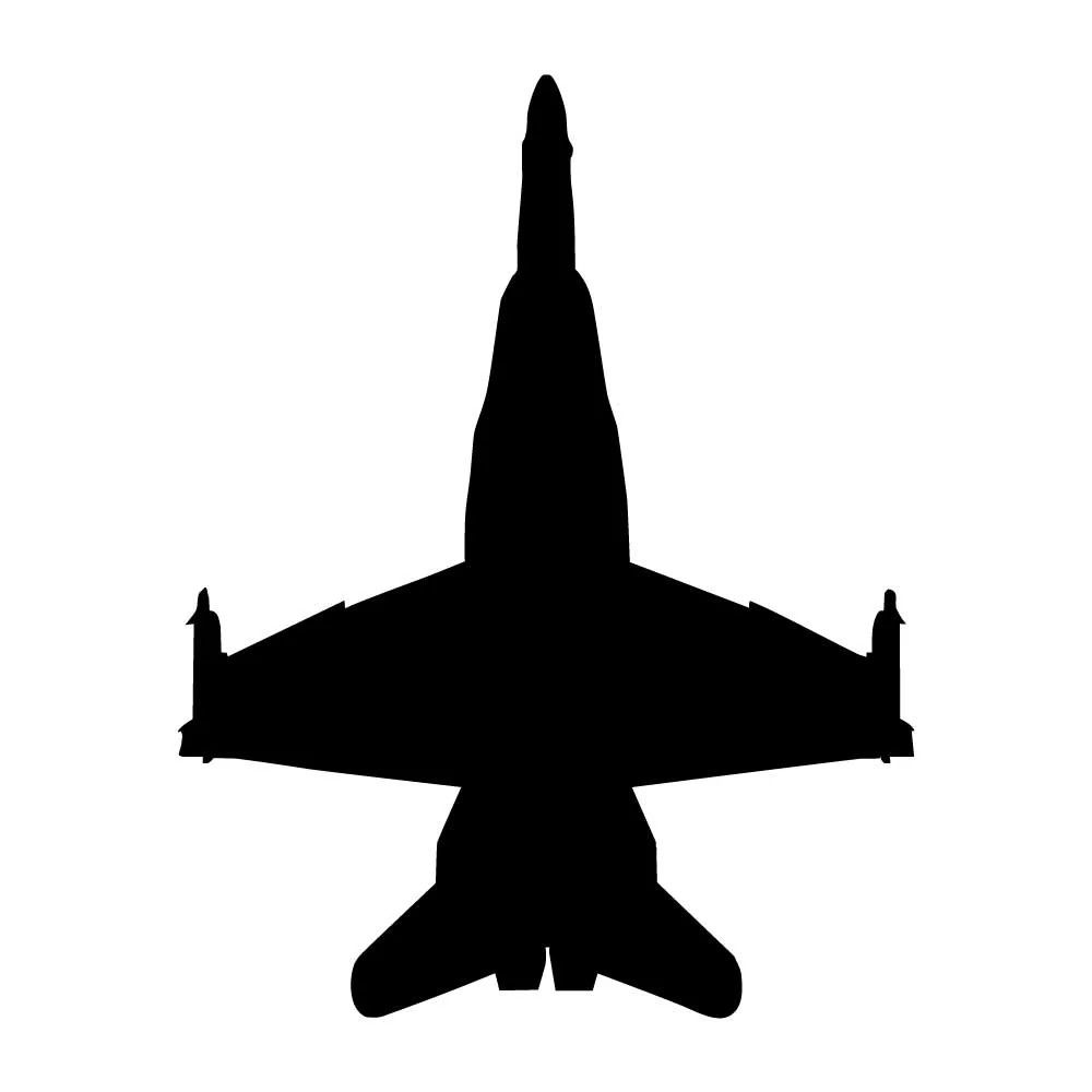 F/A-18 F-18 Hornet Airplane Decal Sticker Black Die Cut Vinyl