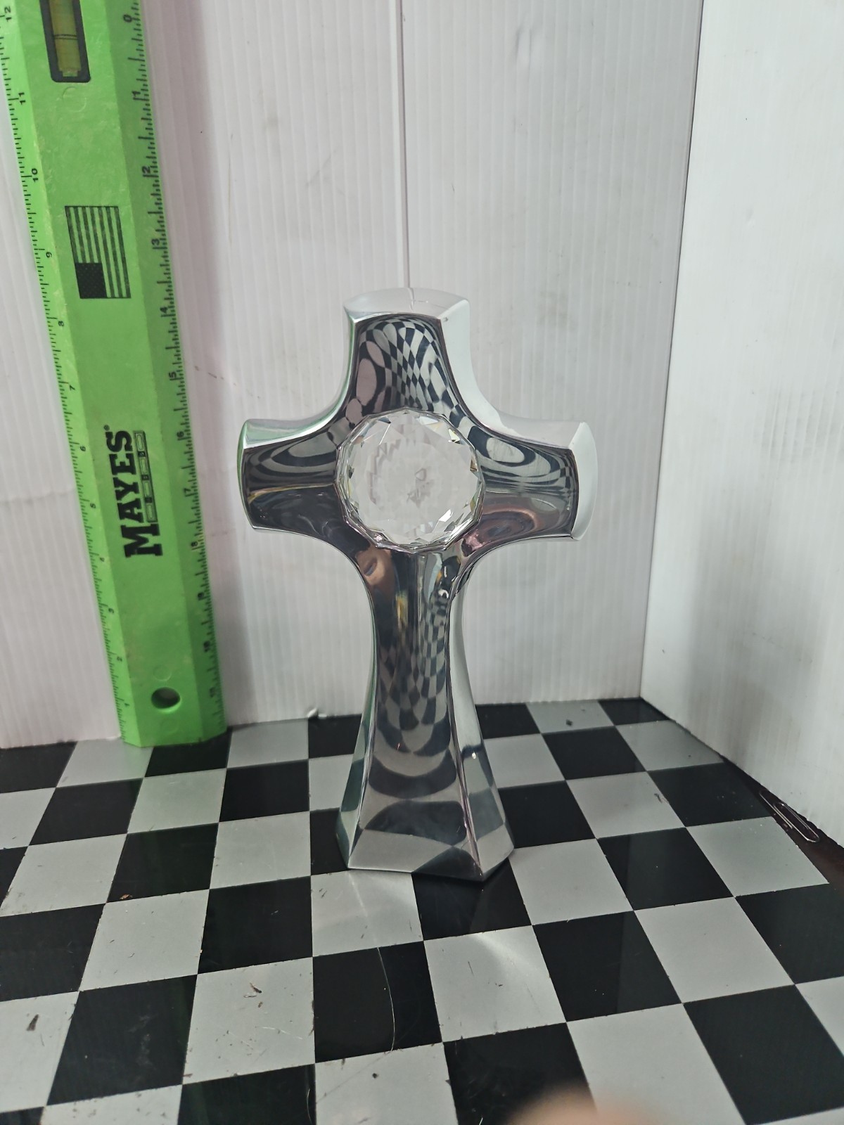 Nambé Crystal Christmas Cross designed by Todd Myers in 2009 (Model MT0131)