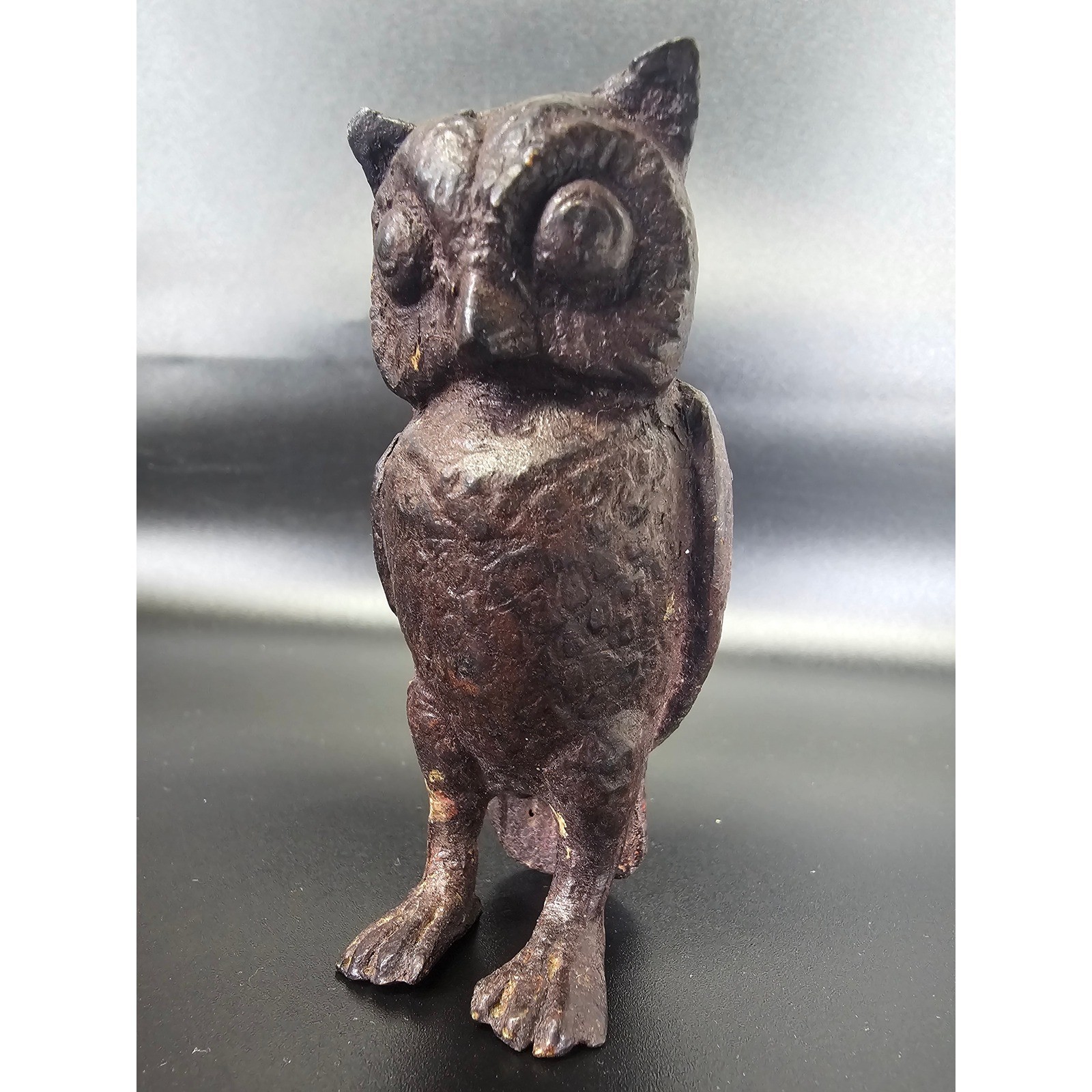 Antique Vienna Bronze Cold Painted Miniature Austria Owl Figurine 3 Antique Vienna Bronze Cold Painted Miniature Austria Owl Figurine 3