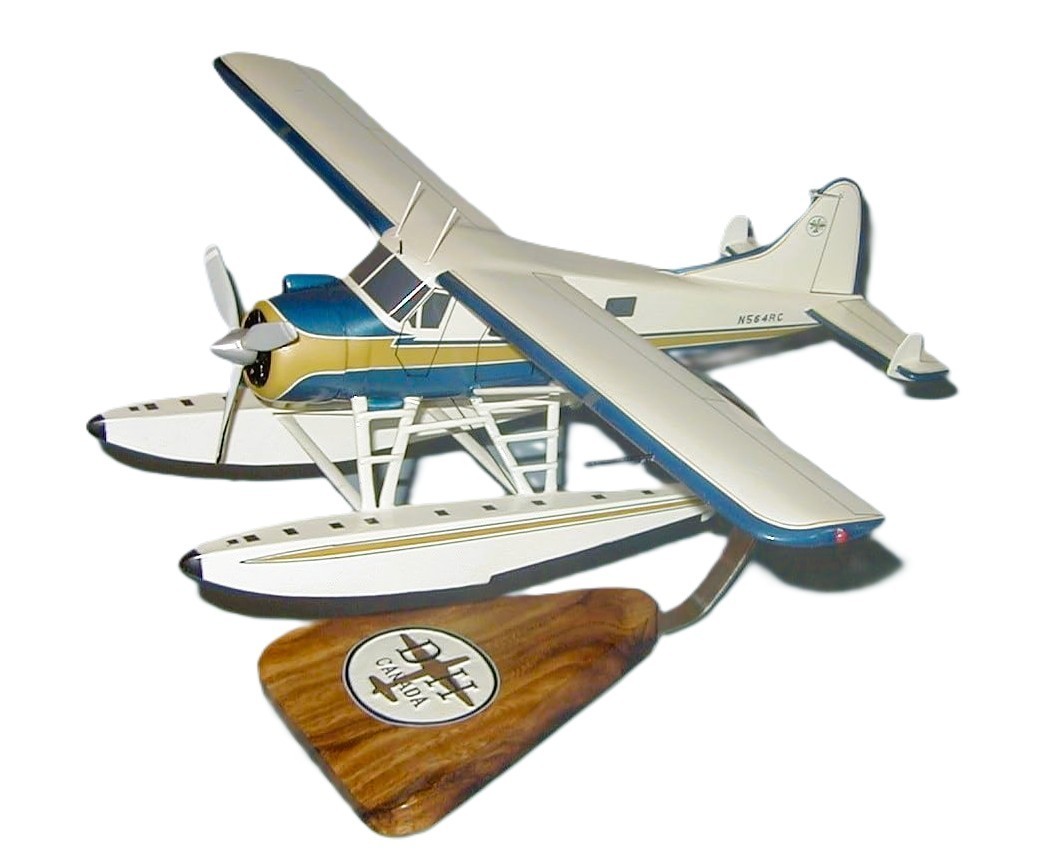 De Havilland DHC-2 Beaver Sea Float Plane Desk Display 1/32 Model SC Airplane