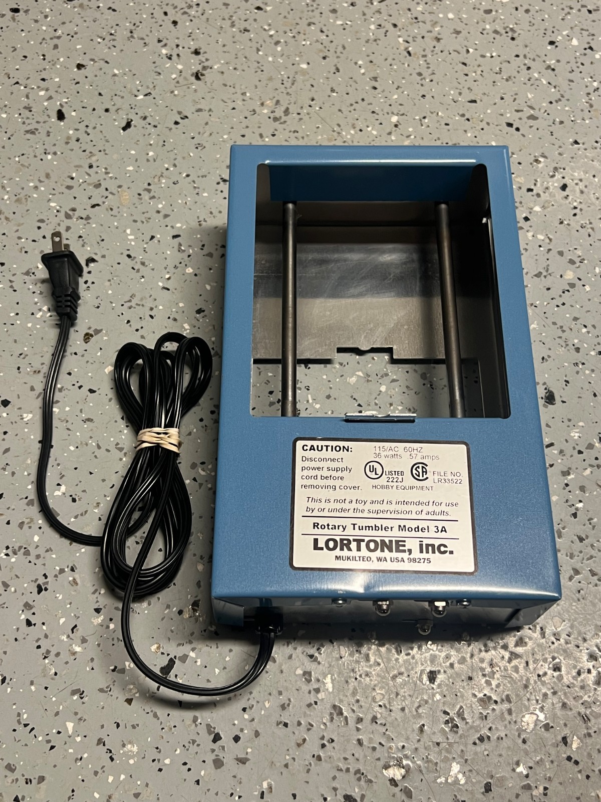 Lortone Single Barrel Rotary Rock Tumbler Model 3A - Base Only - Tested
