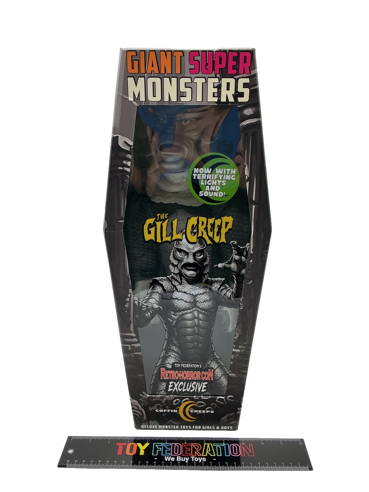 Con Exclusive 2026 COFFIN CREEPS Giant Super Monsters B&W THE GILL CREEP