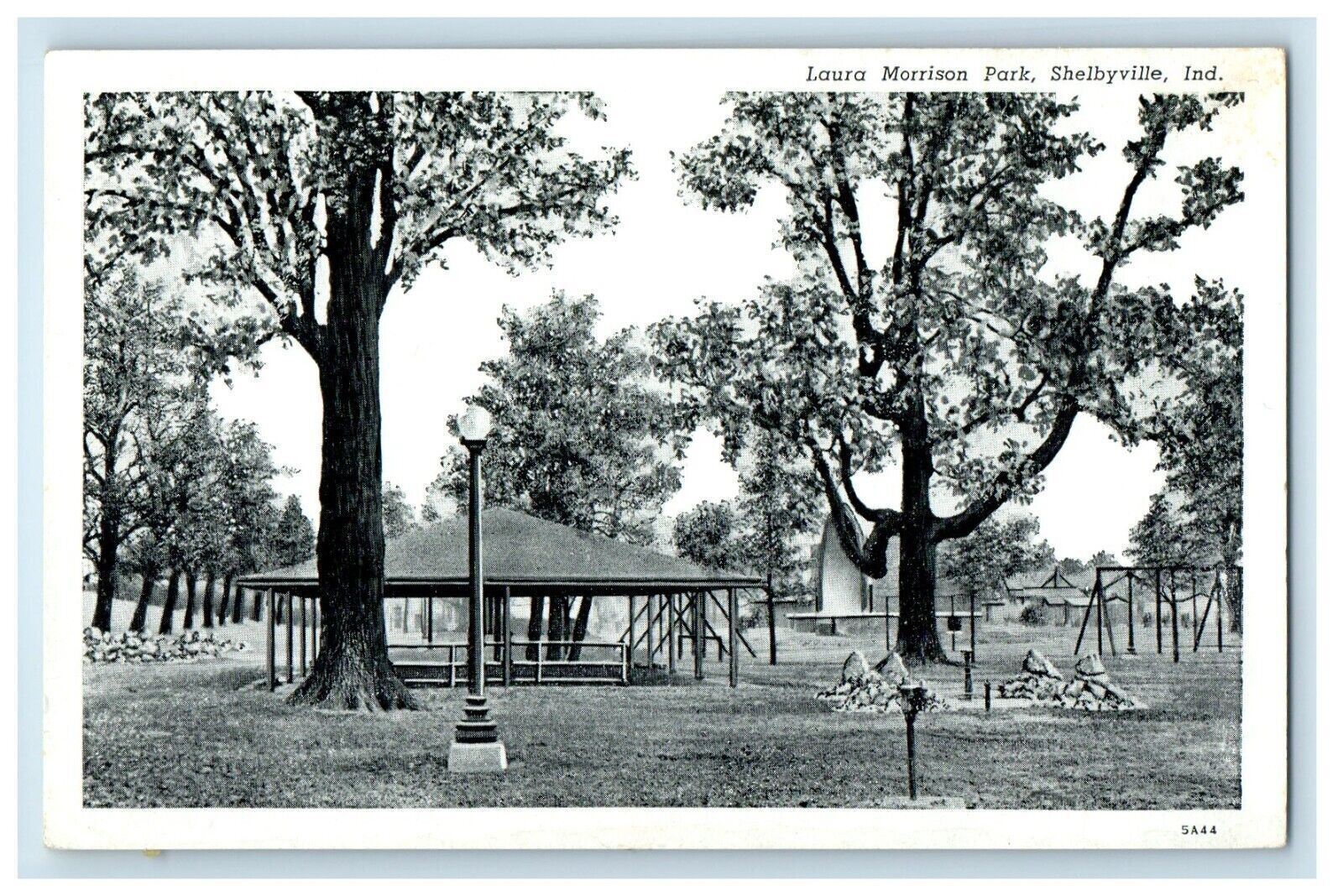 c1930's Laura Morisson Park Shelybyville Indiana IN Unposted Vintage Postcard