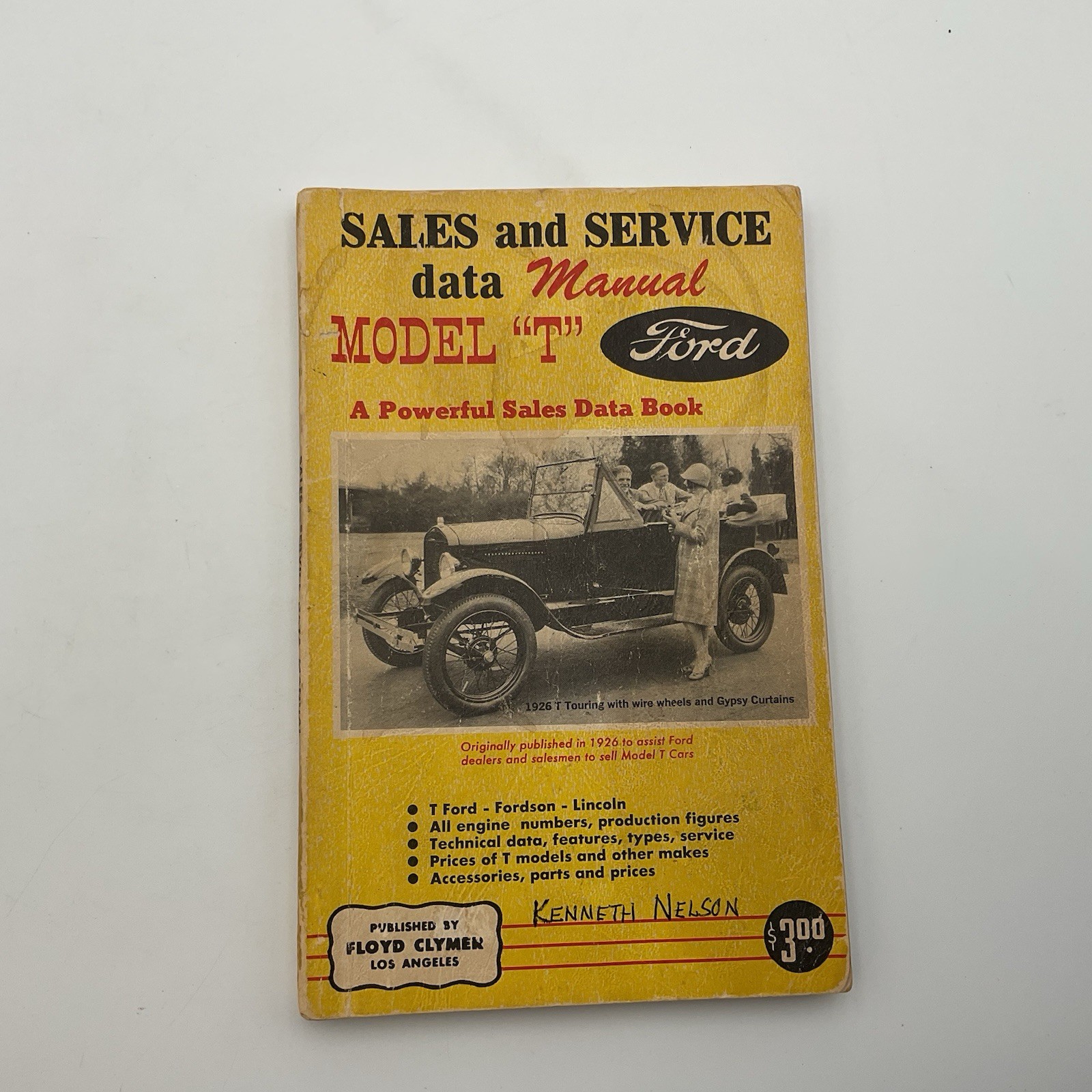 1959 Floyd Clymer Sales & Service Data Manual Ford Model T Original 1926 Info