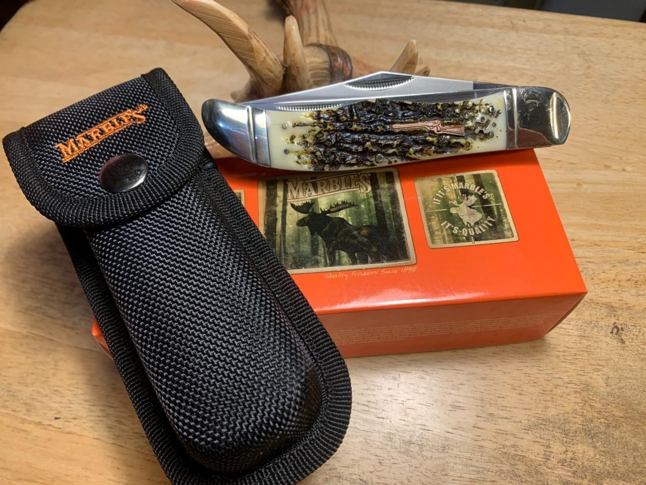 Marbles Imitation Stag Folding Hunter 5 1/4\