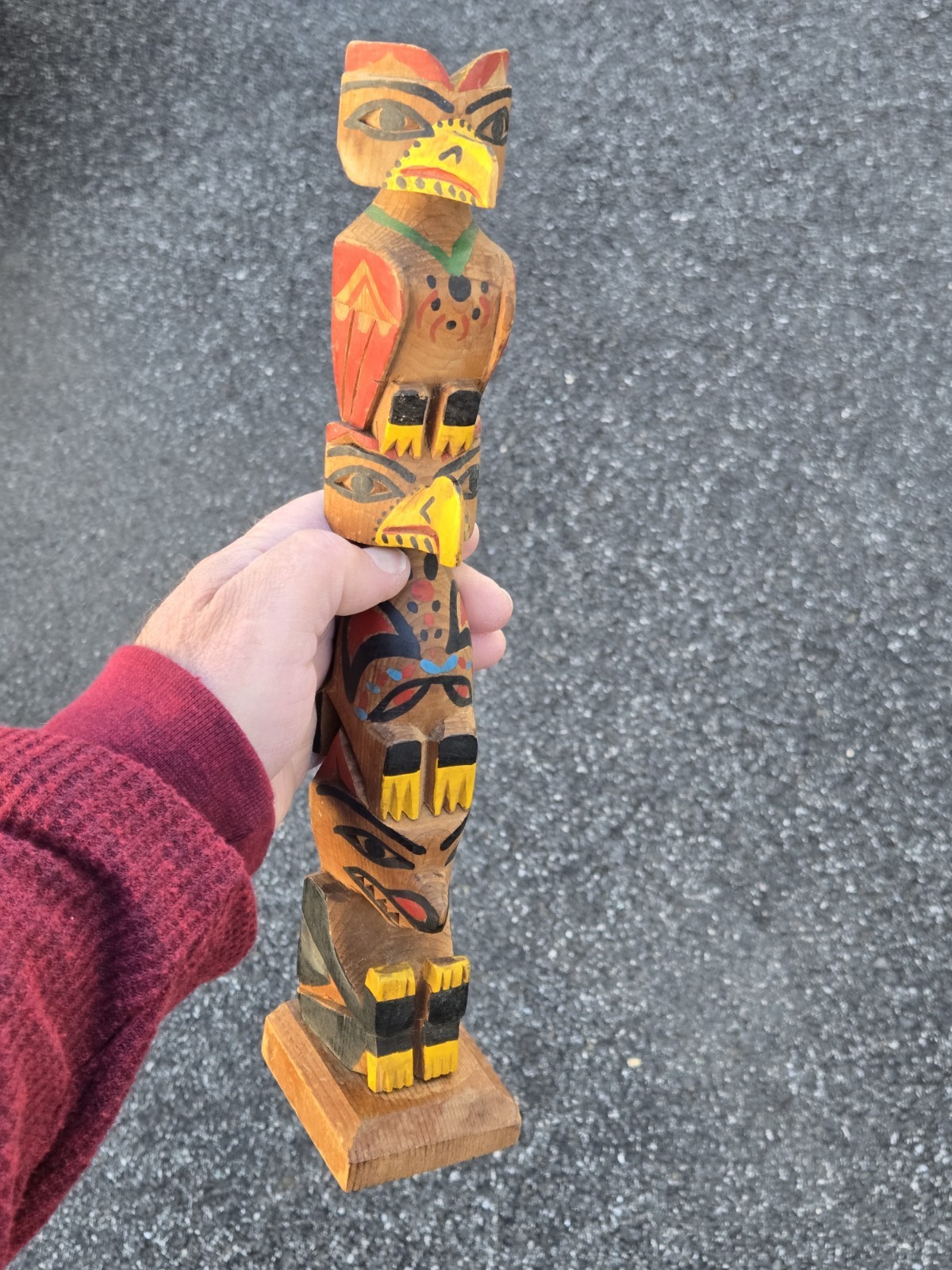 Big Large Vintage 1940's Eden Seattle Pacific Northwest Carved Wood Totem Pole Big Large Vintage 1940's Eden Seattle Pacific Northwest Carved Wood Totem Pole