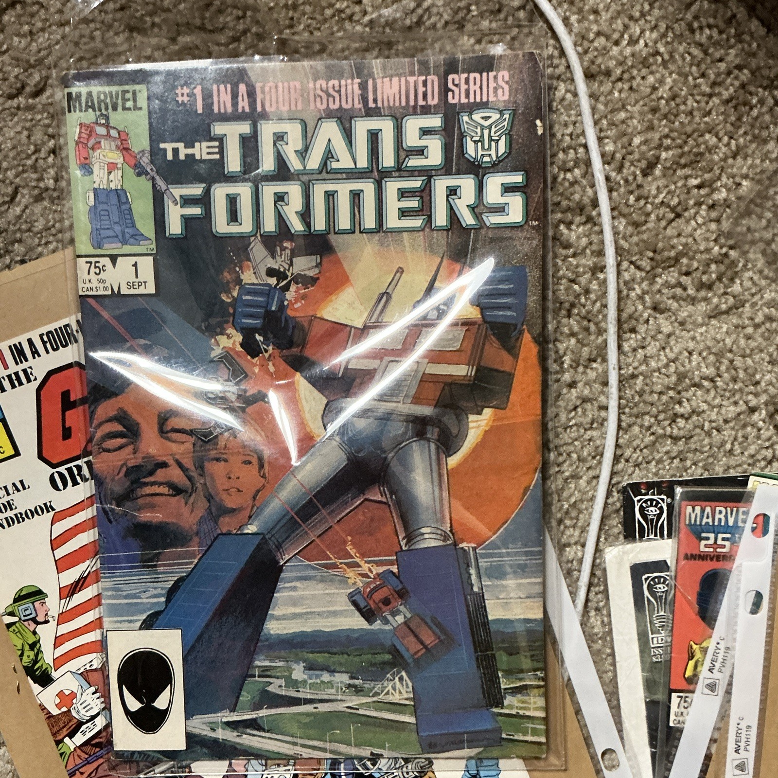 Vintage GI Joe & Transformers Comic Lot 1984-1987 Complete 1-4 Movie 1 Keys