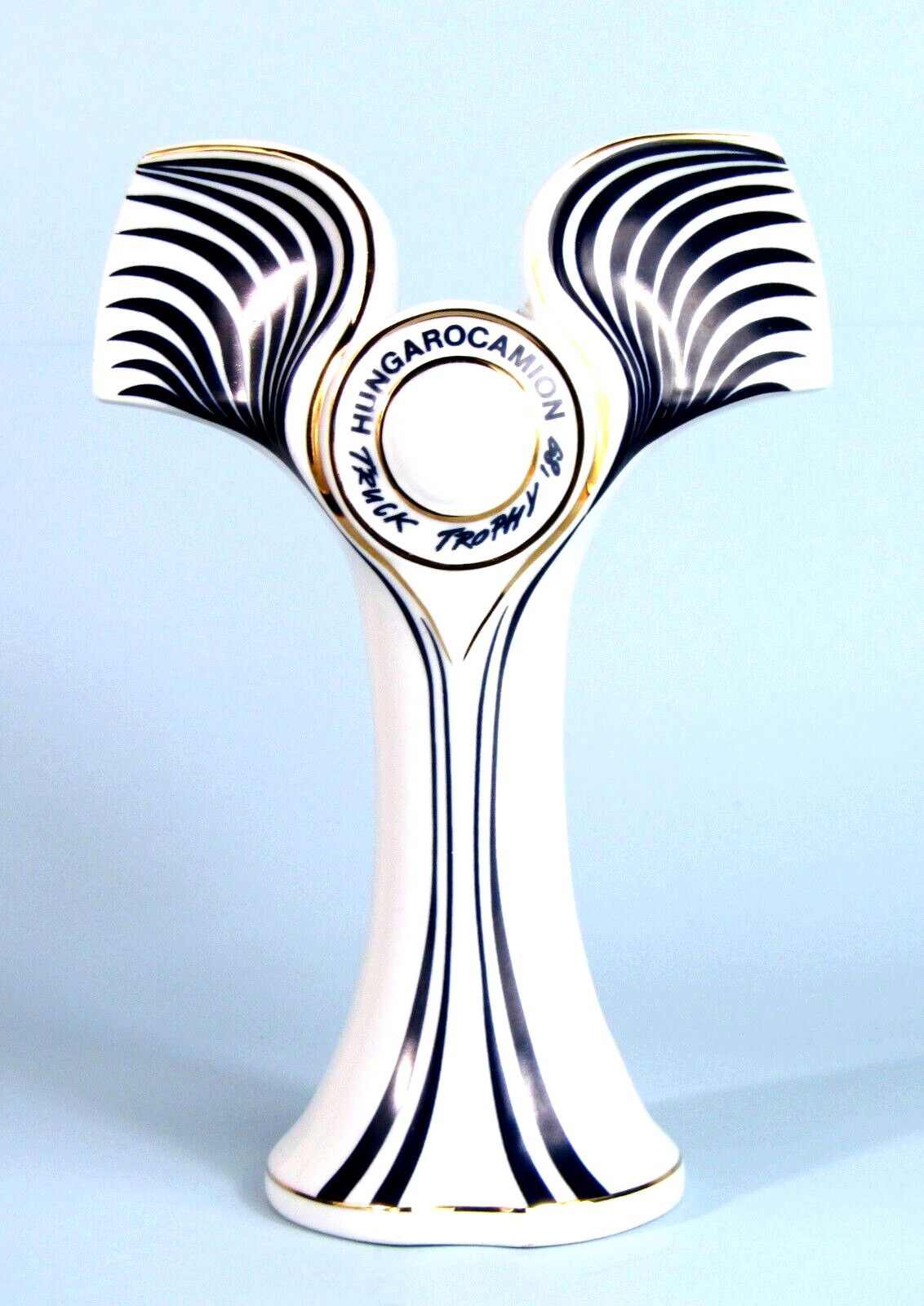 ART NOUVEAU HUNGARIAN HOLLOHAZA PORCELAIN TROPHY HUNGAROCAMION TRUCKING 1989